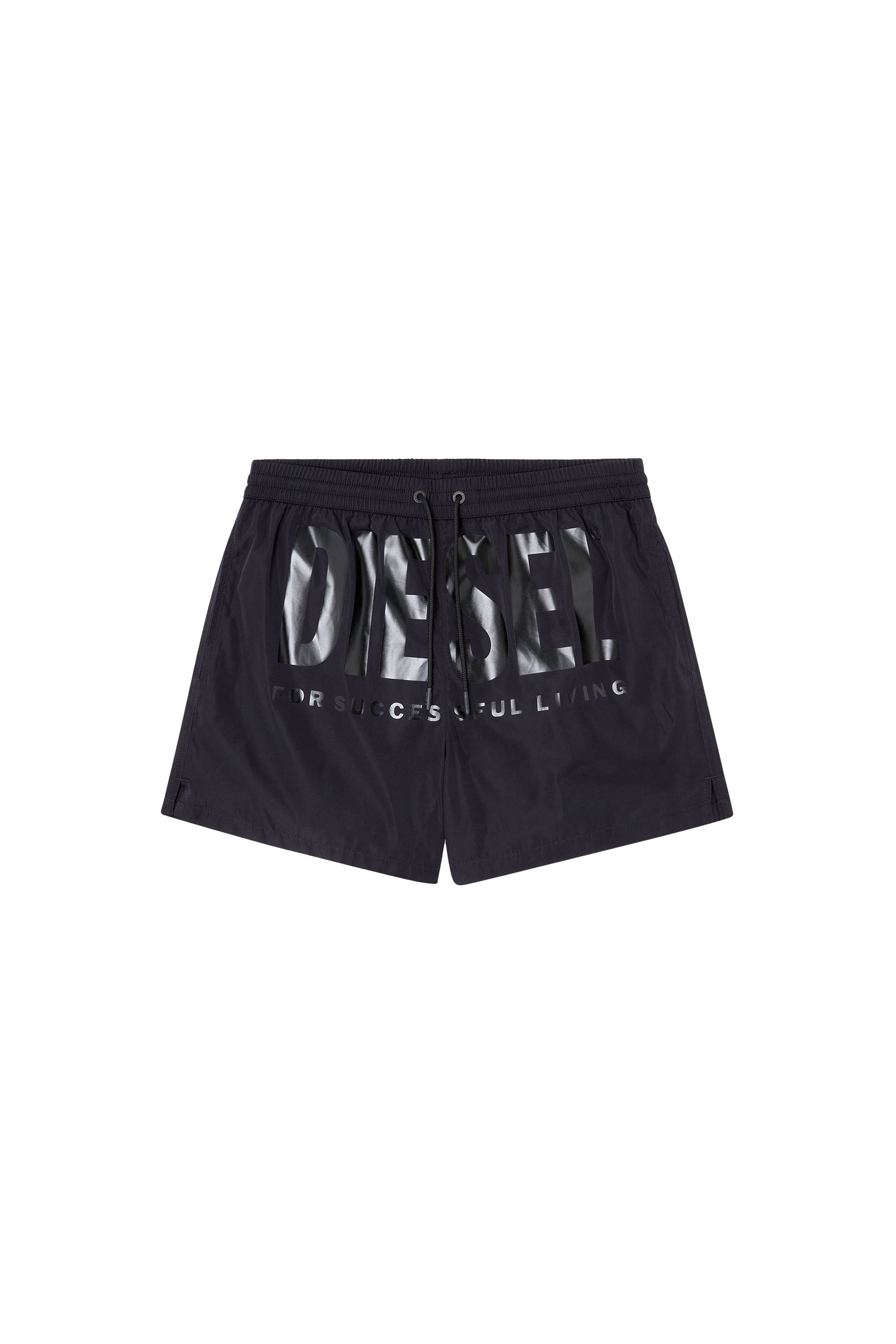 Diesel - KEN-37-D-CORE, Male's Mid-length swim shorts with maxi logo in Black - 4