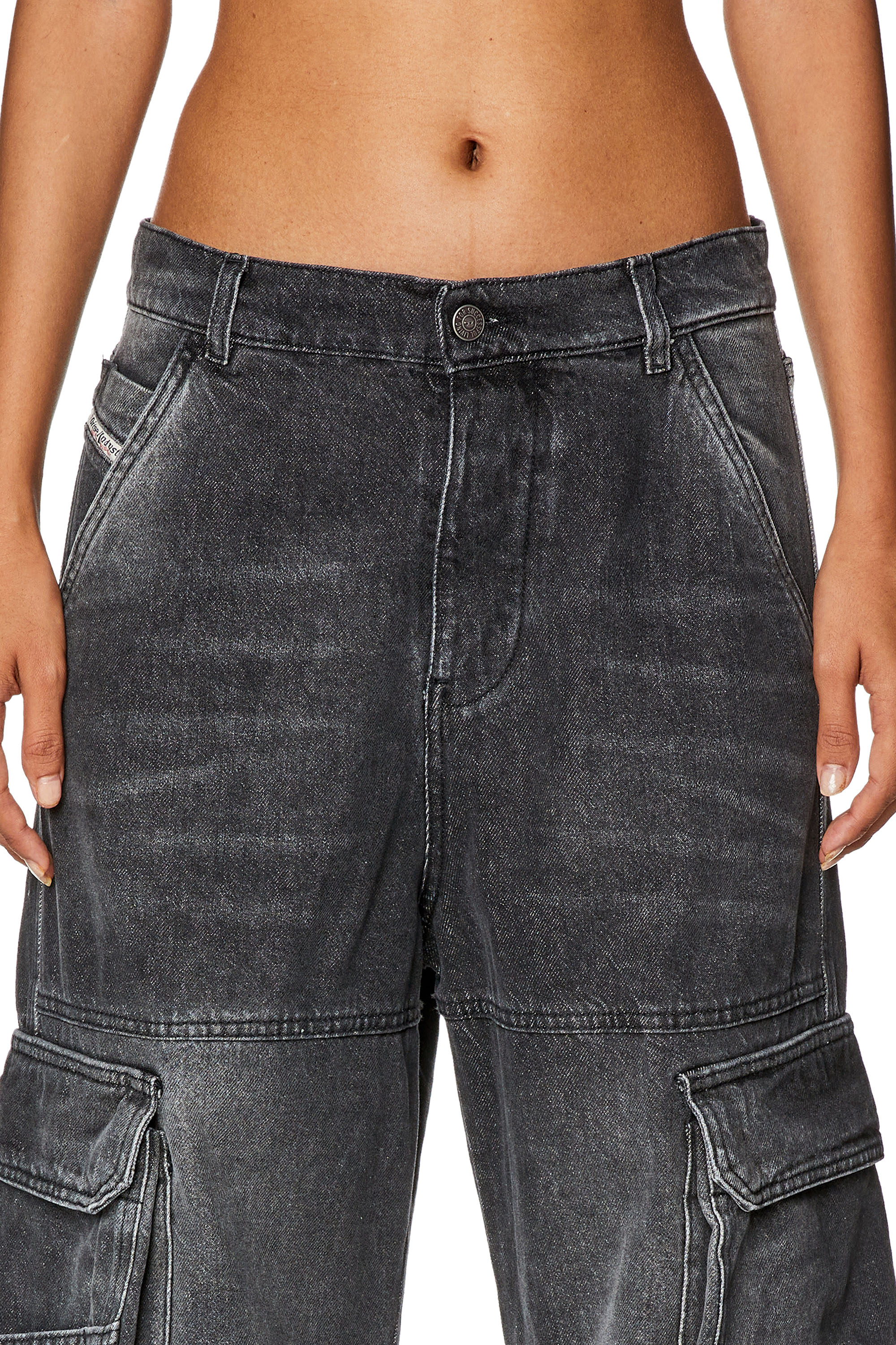 Diesel - Female Straight Jeans 1996 D-Sire 0HLAA, Black/Dark Grey - Image 4