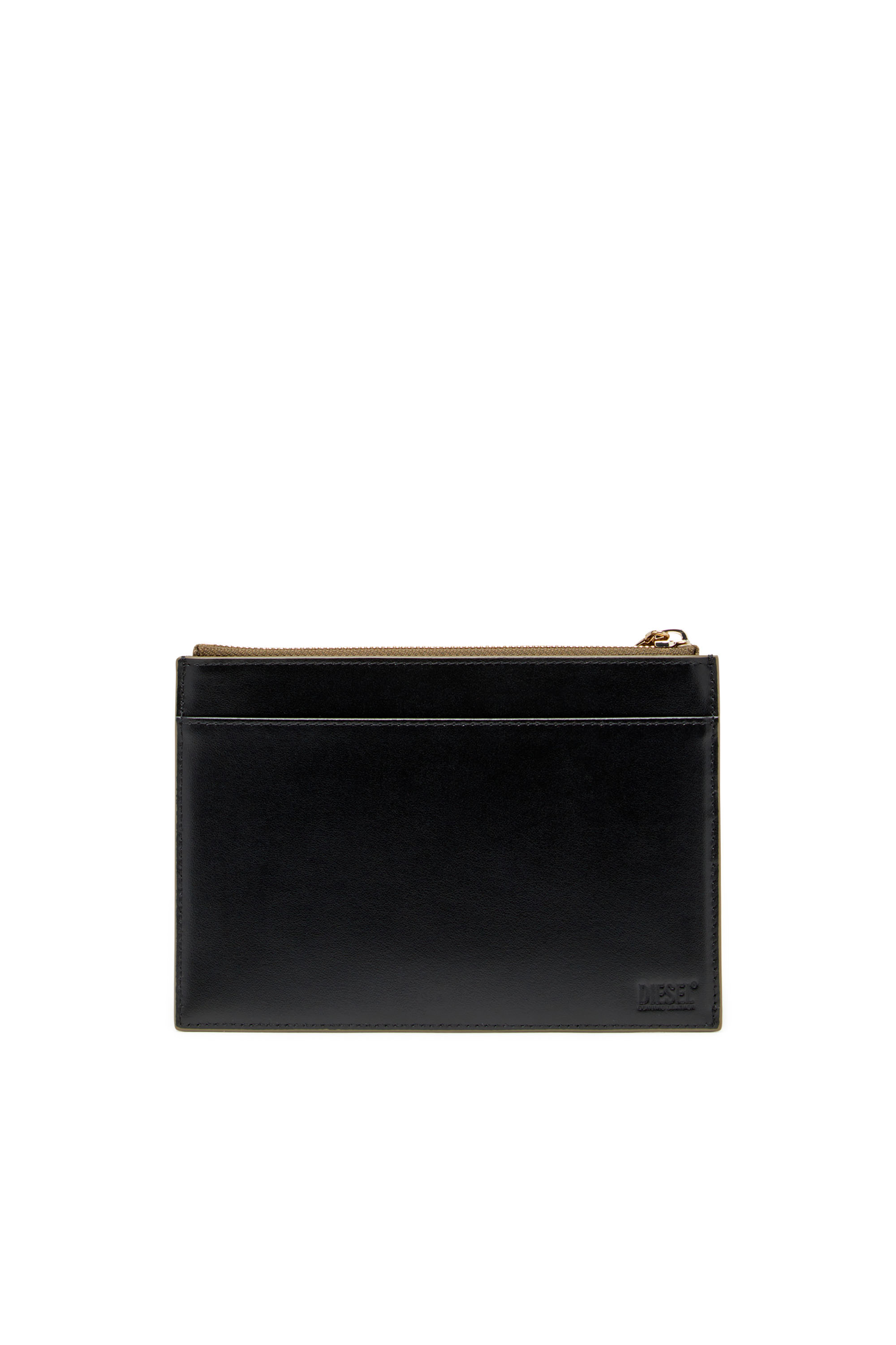 Diesel - 1DR POUCH III, Pochette zippée en cuir effet miroir Mixte in Marron - 2