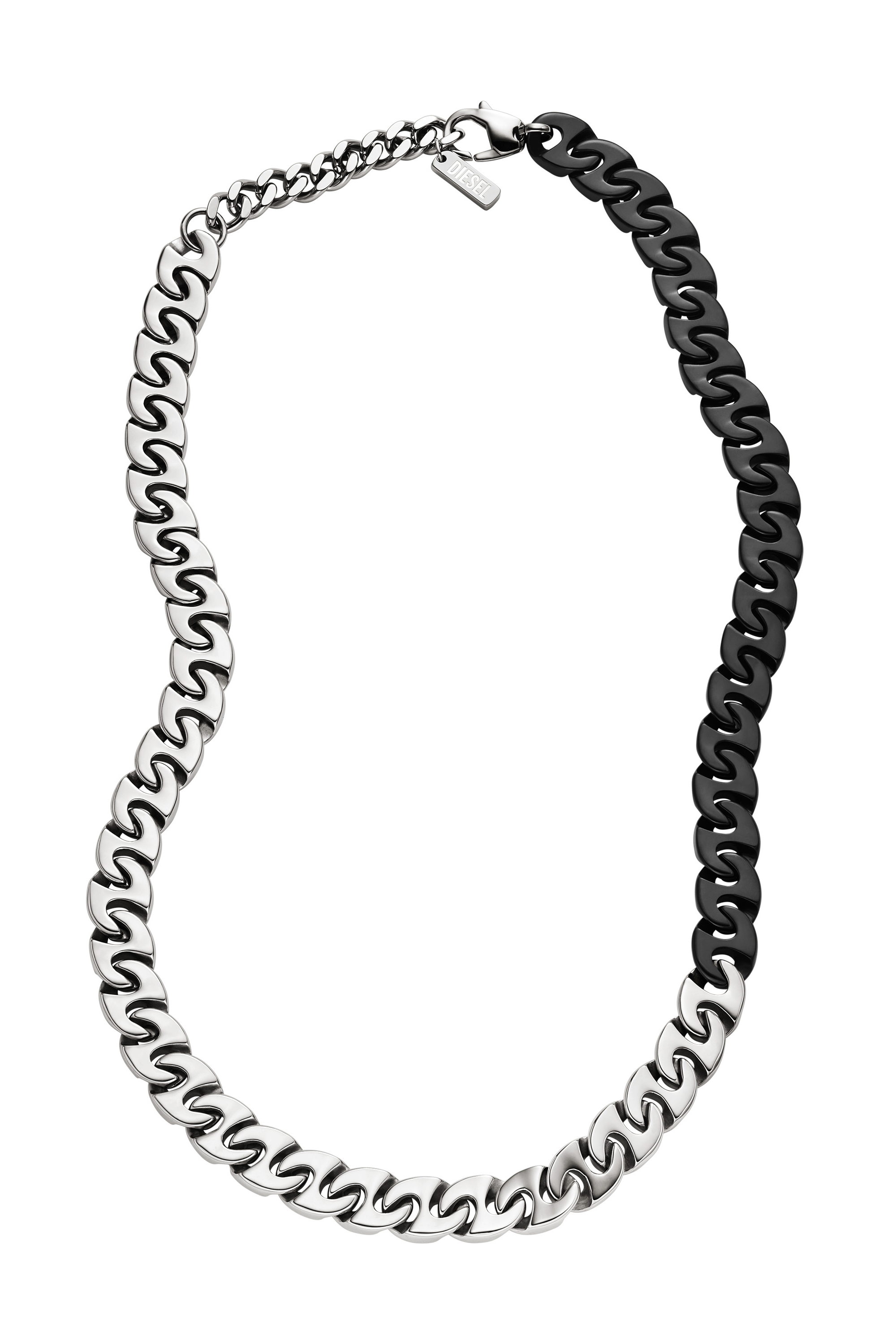 Diesel - DX1530931, Collier chaîne en acier inoxydable bicolore Mixte in Gris argenté - 2