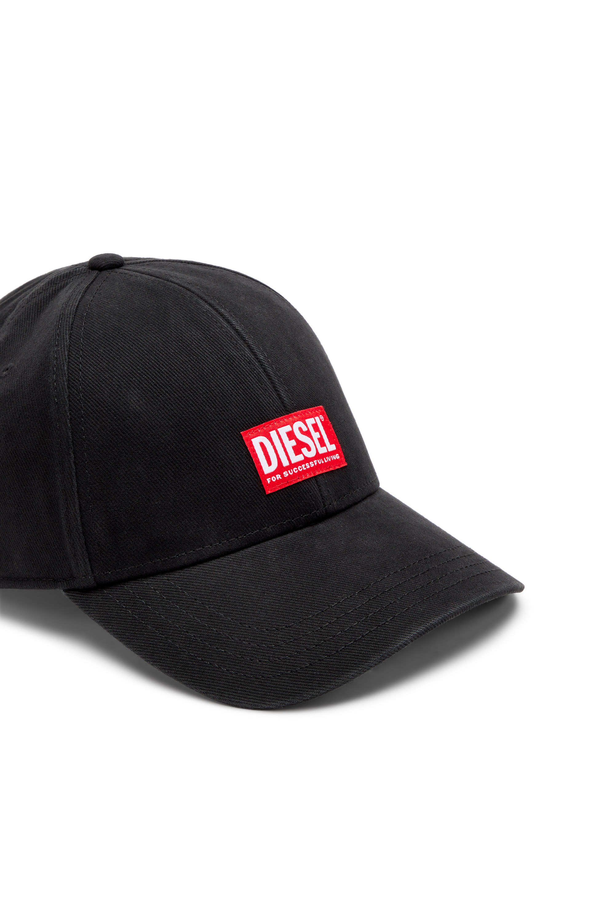 Diesel - CORRY-JACQ-WASH, Male Baseball cap with logo patch in Black - Image 3