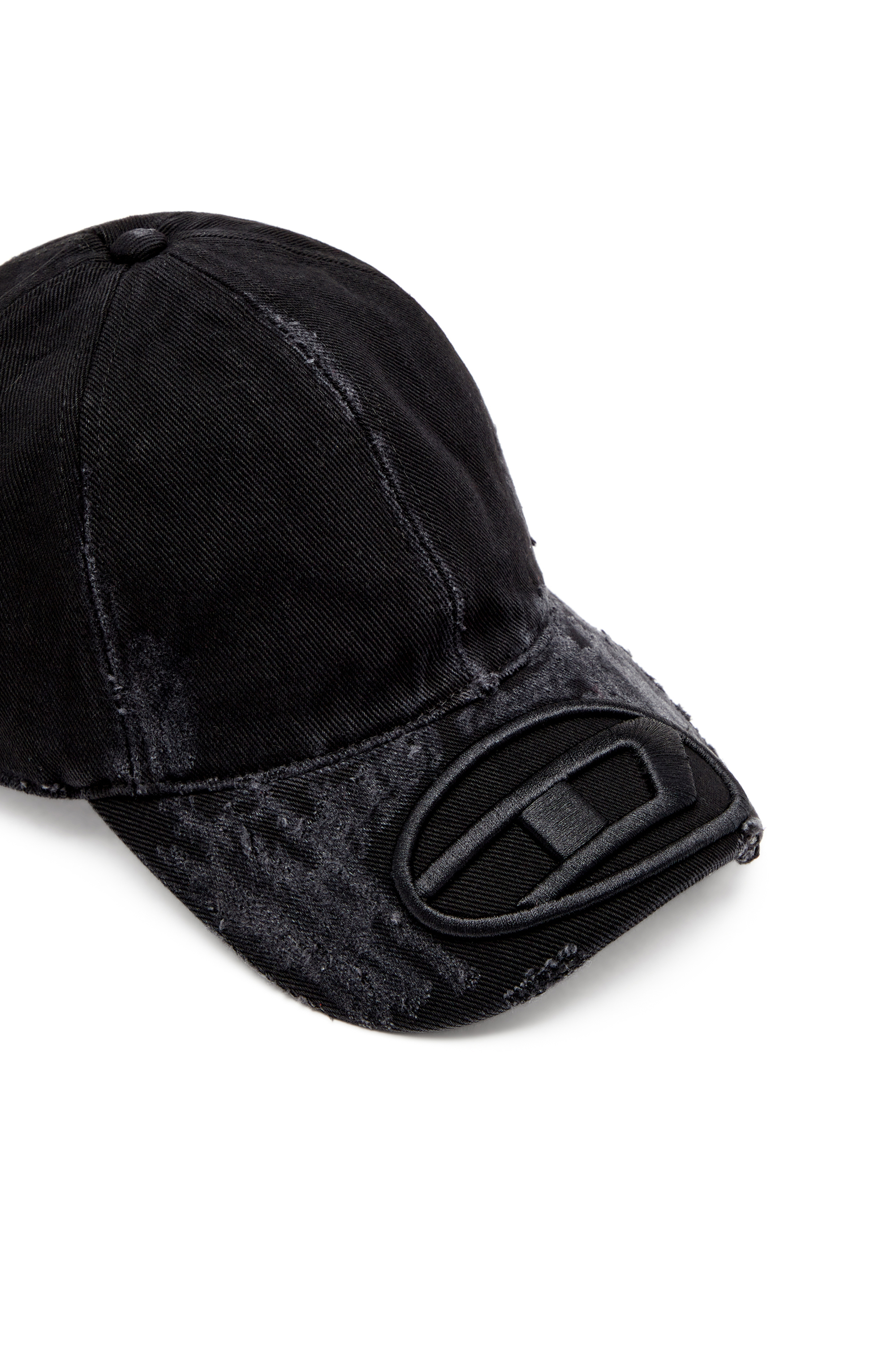 Diesel - C-ODY, Distressed denim baseball cap Homme in Noir - 3