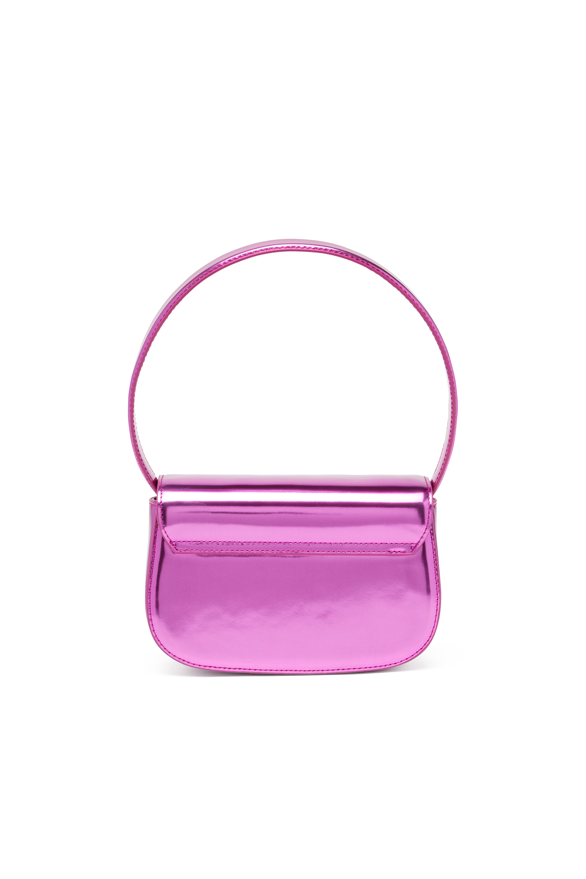 Diesel - 1DR, Female's 1DR-Iconic shoulder bag in mirrored leather in Hot pink - 2