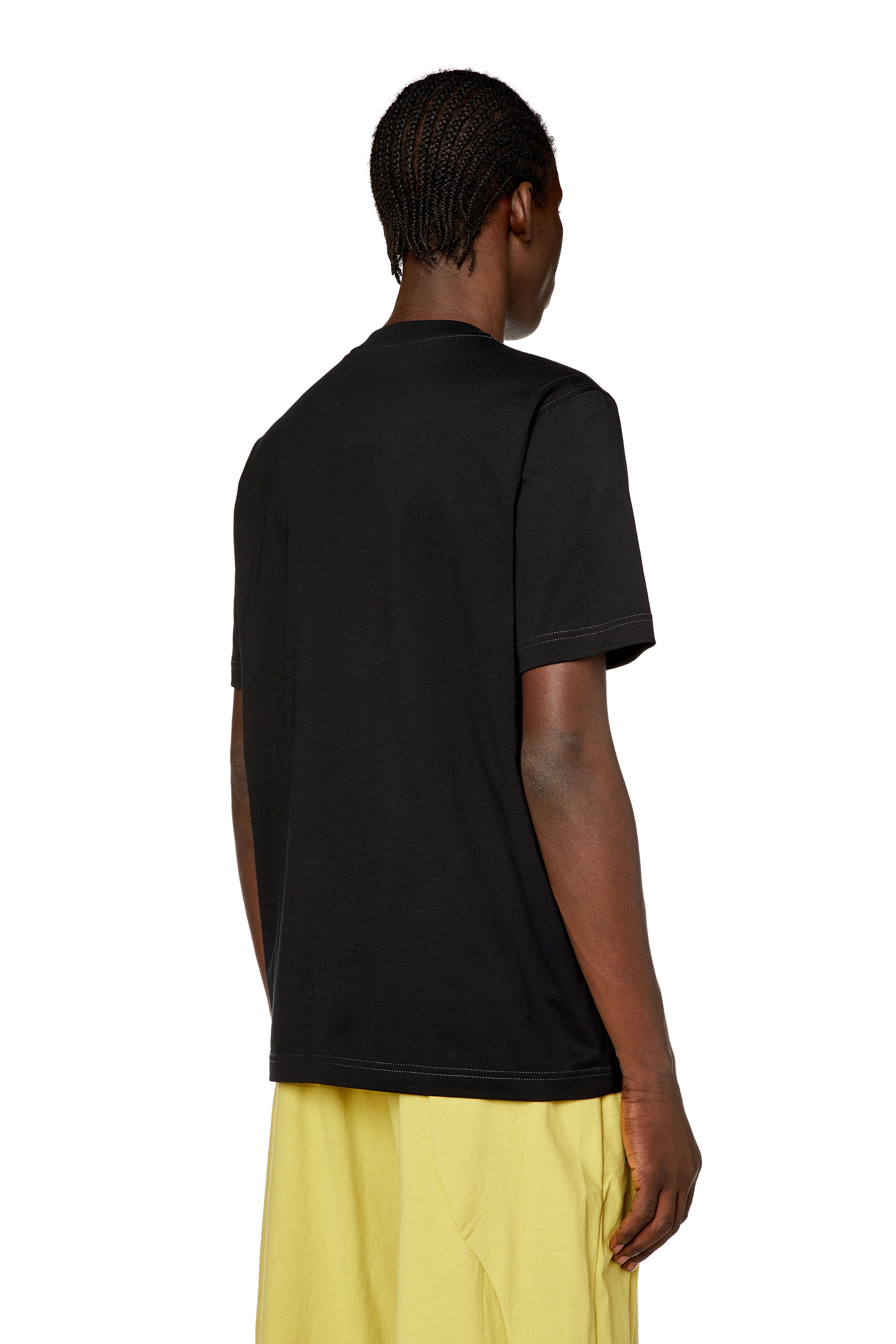 Diesel - T-JUST-N12, Homme T-shirt avec imprimé optique camouflage zébré in Noir - Image 2