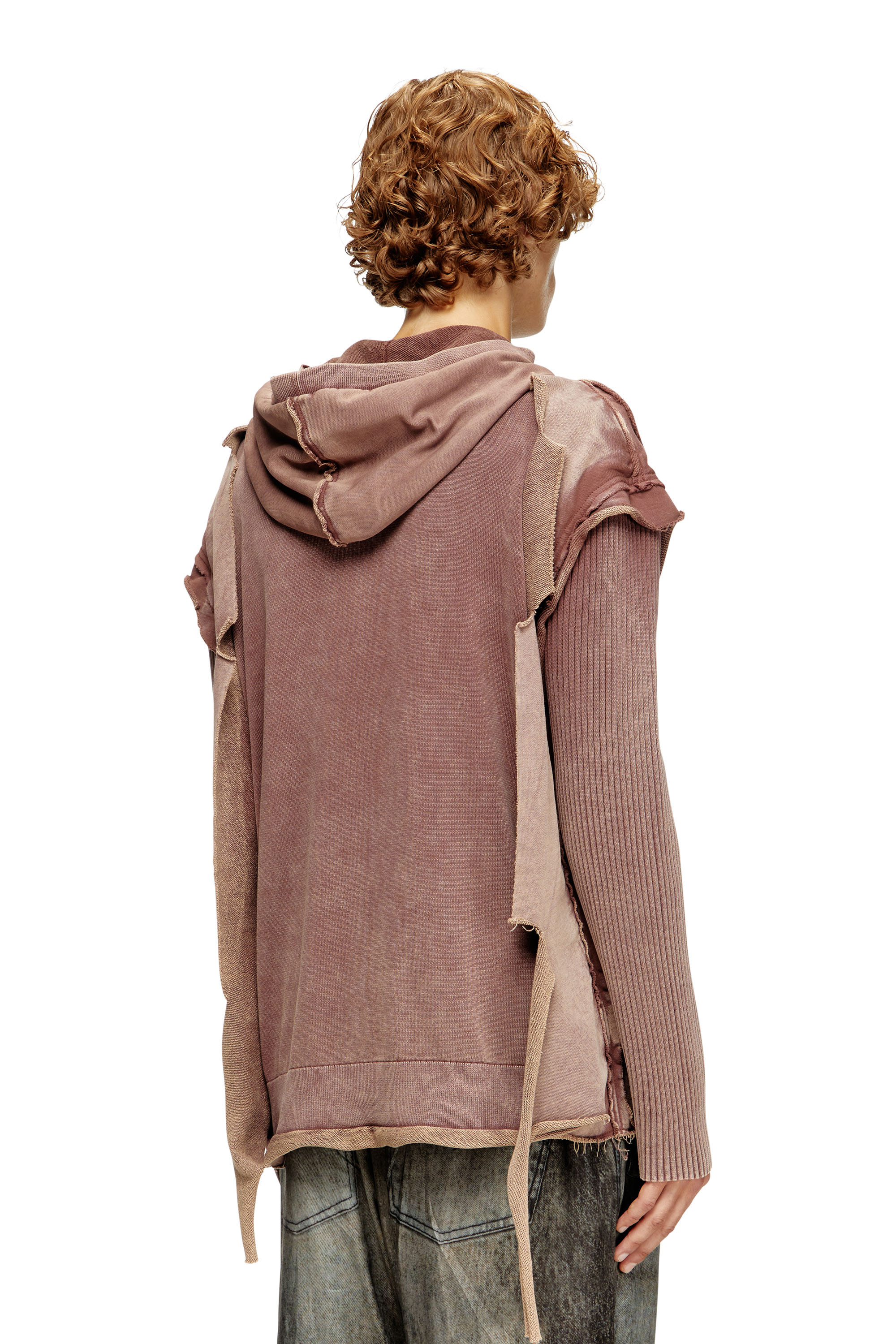 Diesel - K-PELTO, Sweat-shirt à capuche zippé avec effet destroy Homme in ToBeDefined - 3