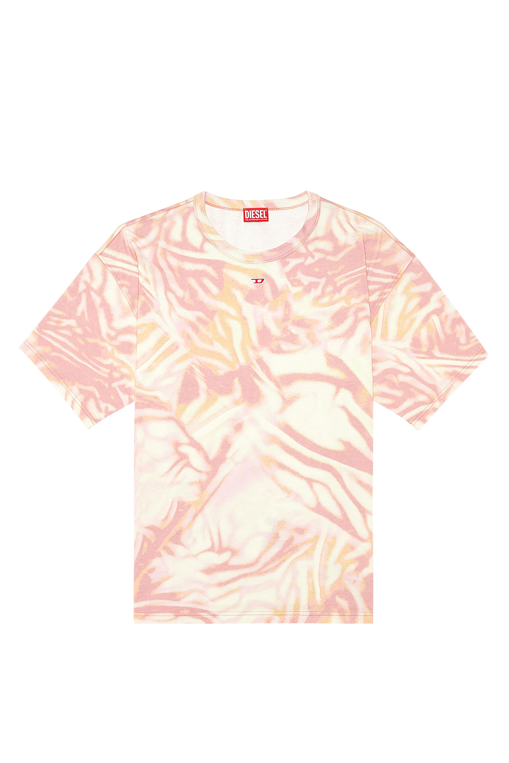 Diesel - T-BOXT-N3, Homme T-shirt avec imprimé camouflage zébré in Rose - Image 3