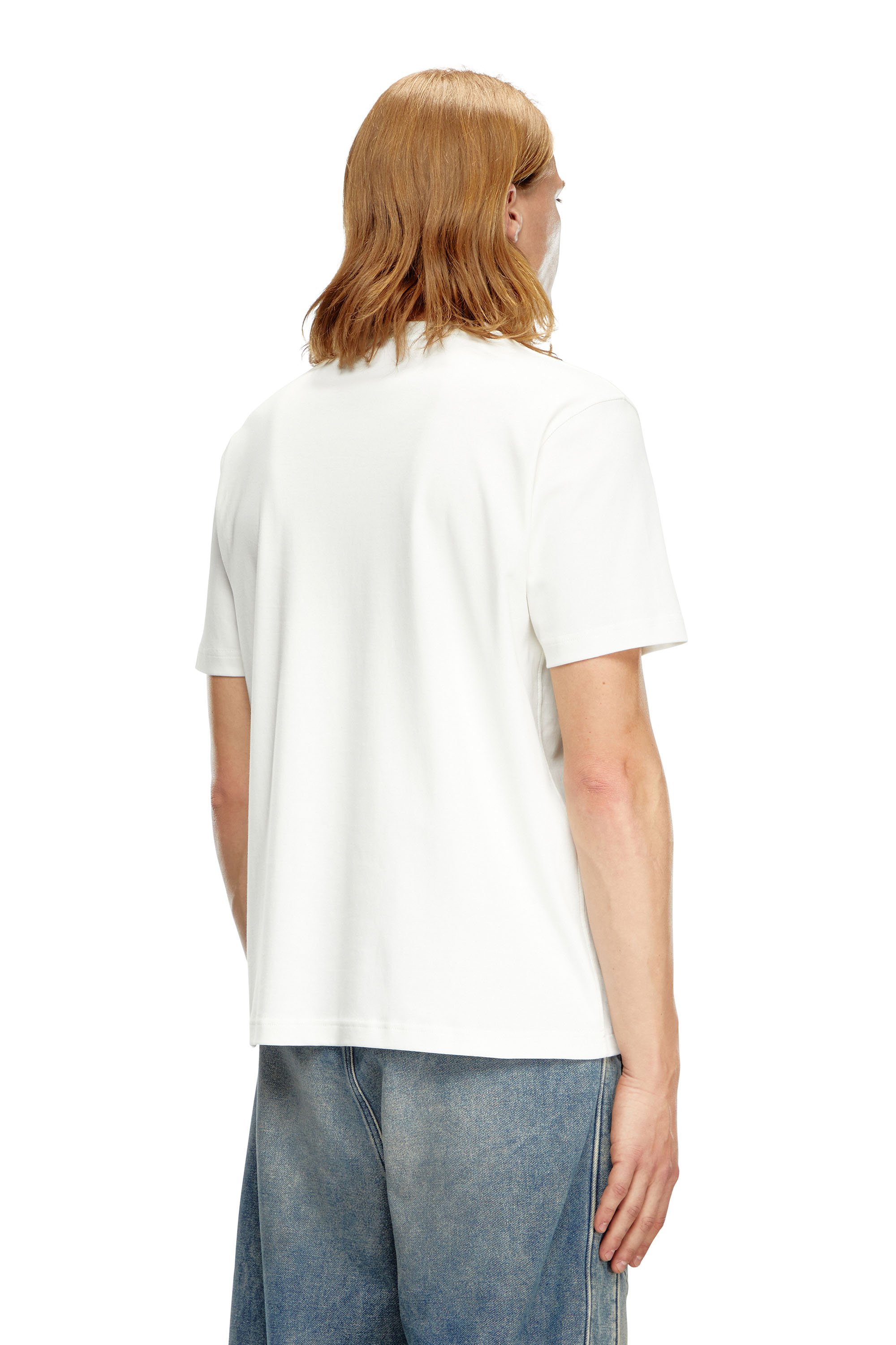 Diesel - T-ADJUST-DOVAL-PJ, Male T-shirt with Oval D patch in White - Image 2
