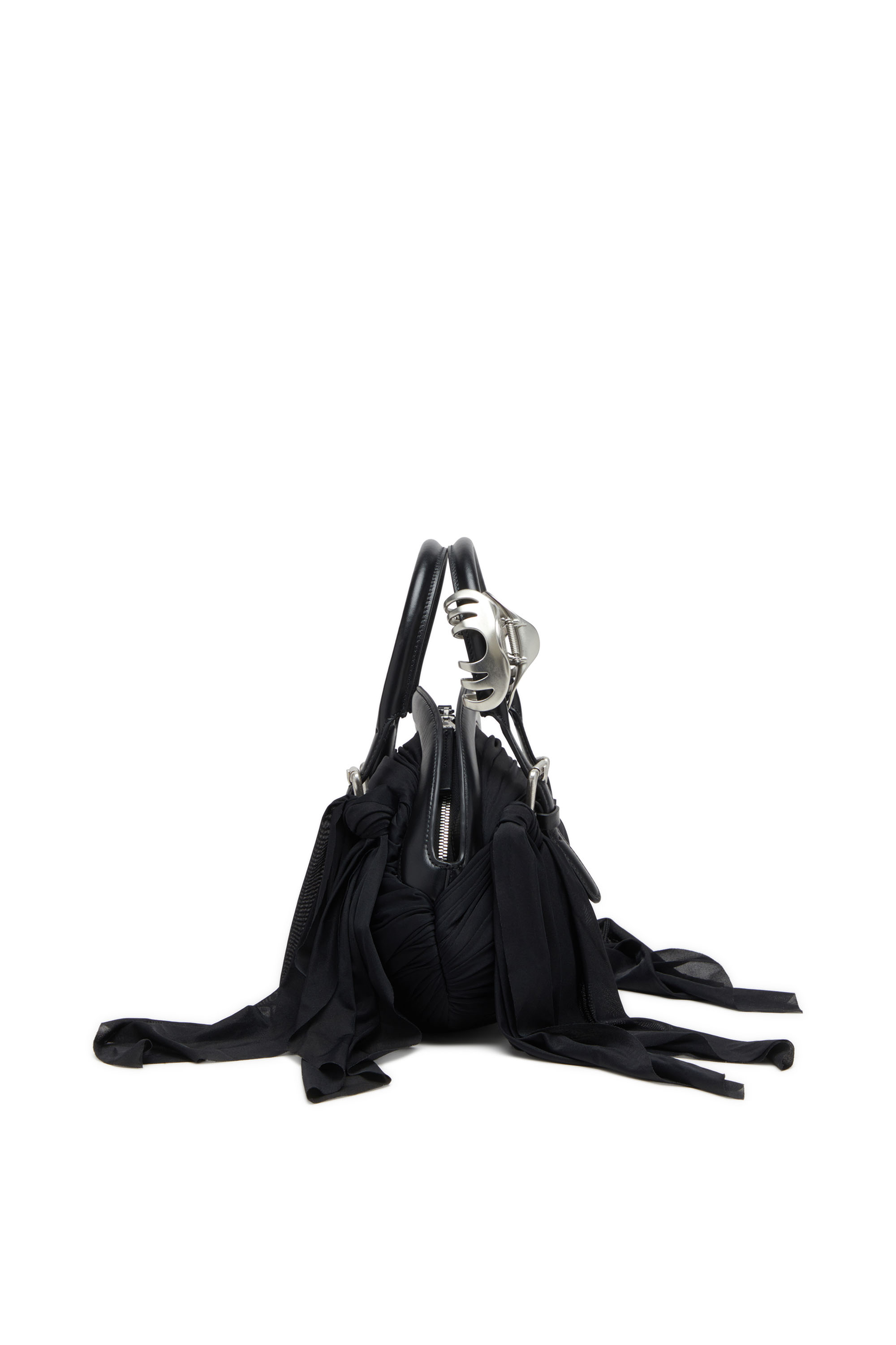 Diesel - TRASH-D TOP HANDLE, Female's Bandana handbag in jersey and leather in null - 3