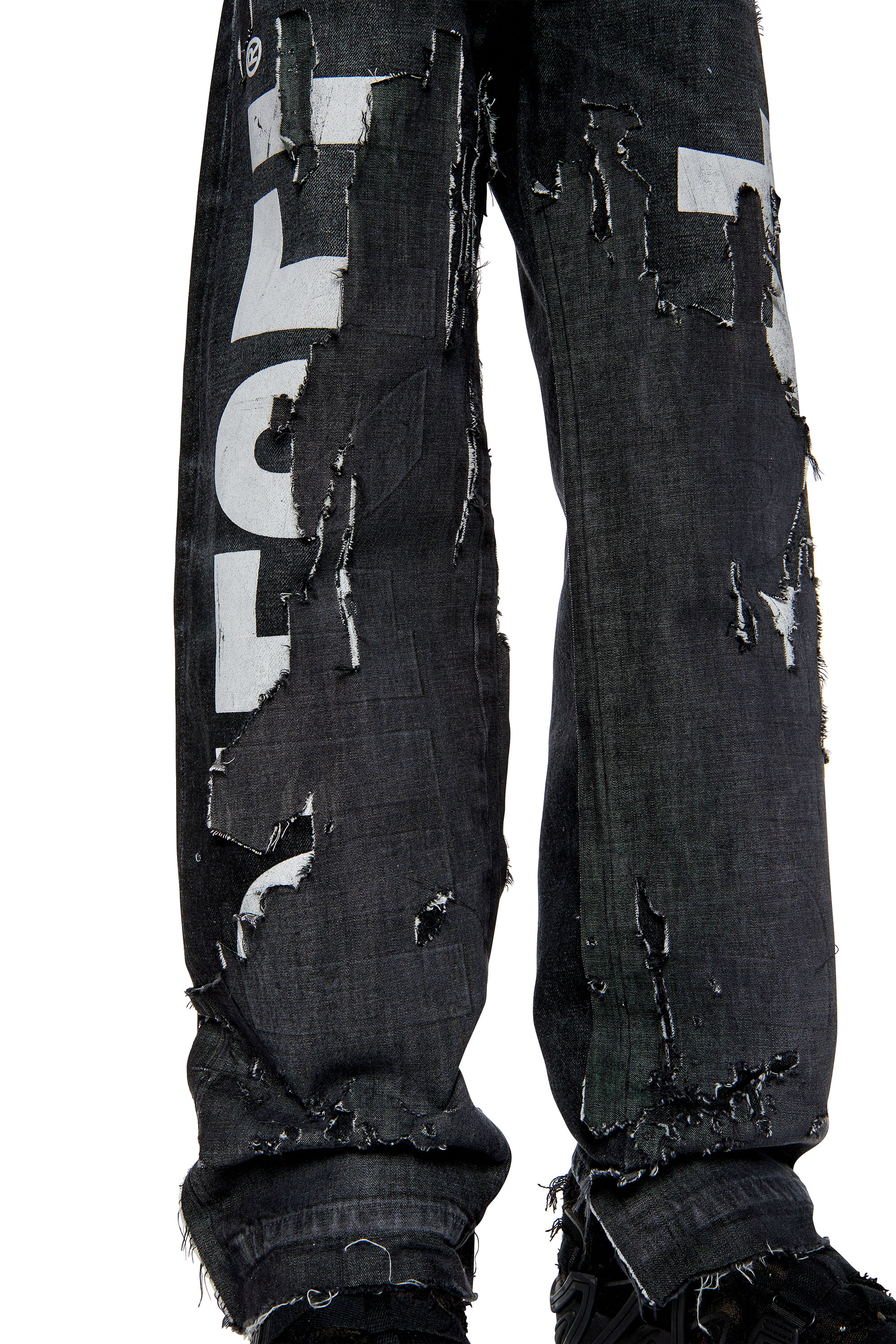 Diesel - 2010 D-Macs 007Q7 Straight Jeans, Black/Dark Grey - Image 3
