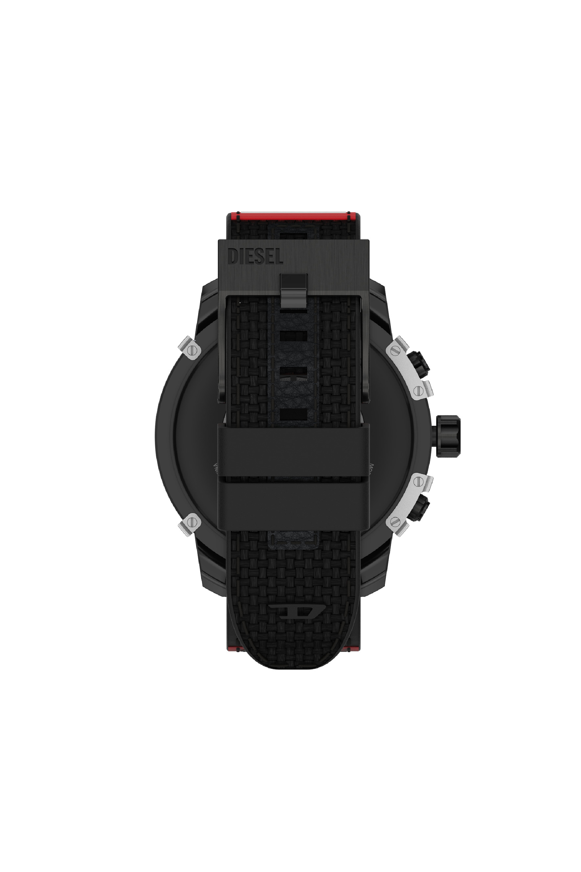 Diesel - DZT2041V, Male's Griffed nylon and silicone smartwatch in Black/Red - 2