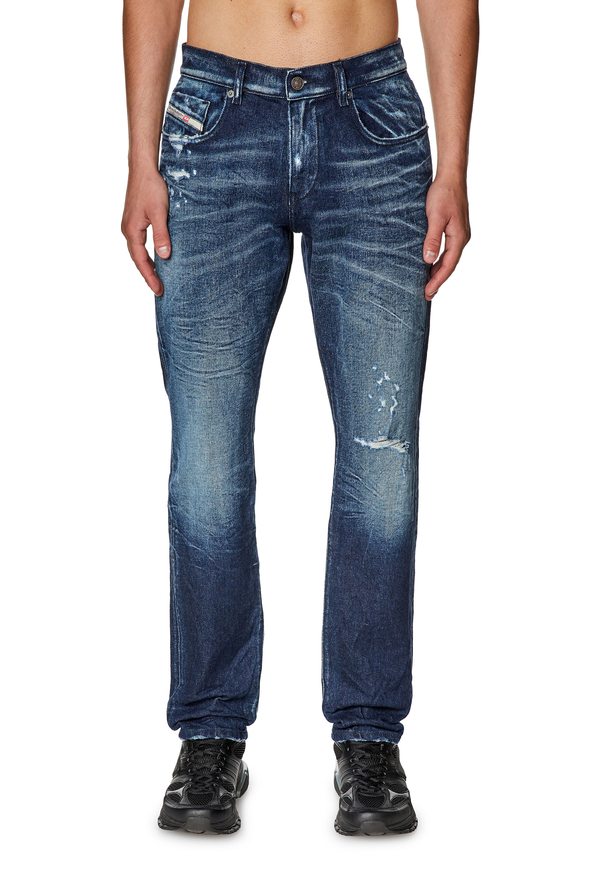 Diesel - Slim Jeans 2019 D-Strukt 007R8, Bleu Foncé - Image 1