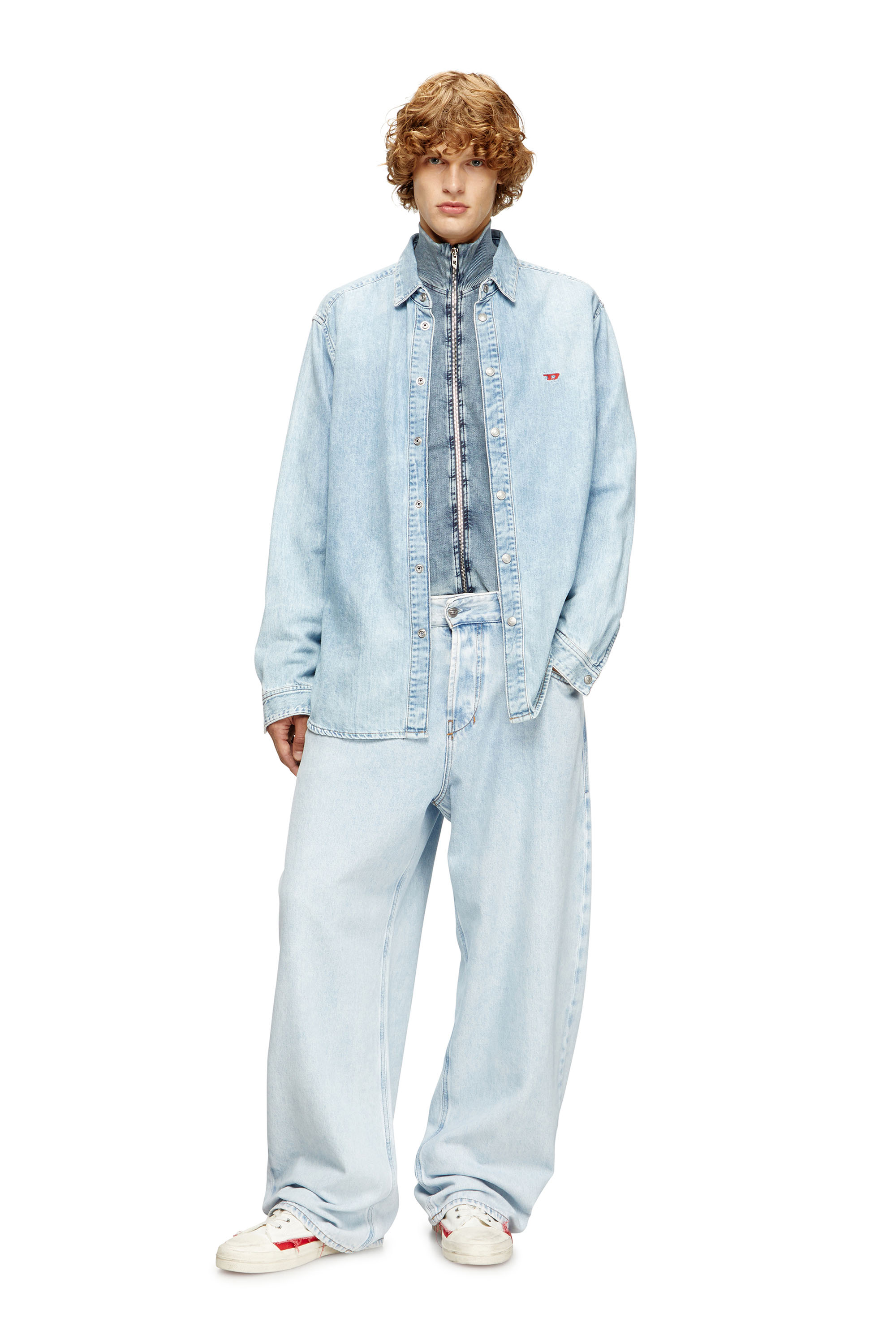 Diesel - D-SIMPLY, Male's Shirt in denim in Light Blue - 3
