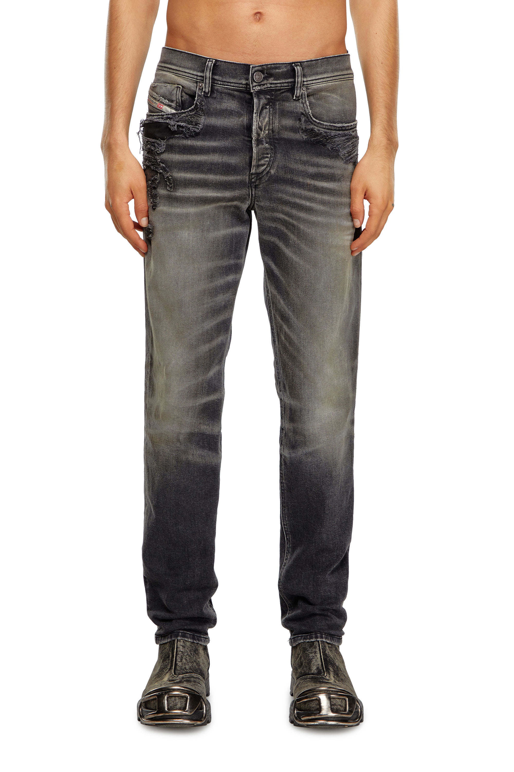 Diesel - Male Tapered Jeans 2023 D-Finitive 09K25, Black/Dark Grey - Image 1