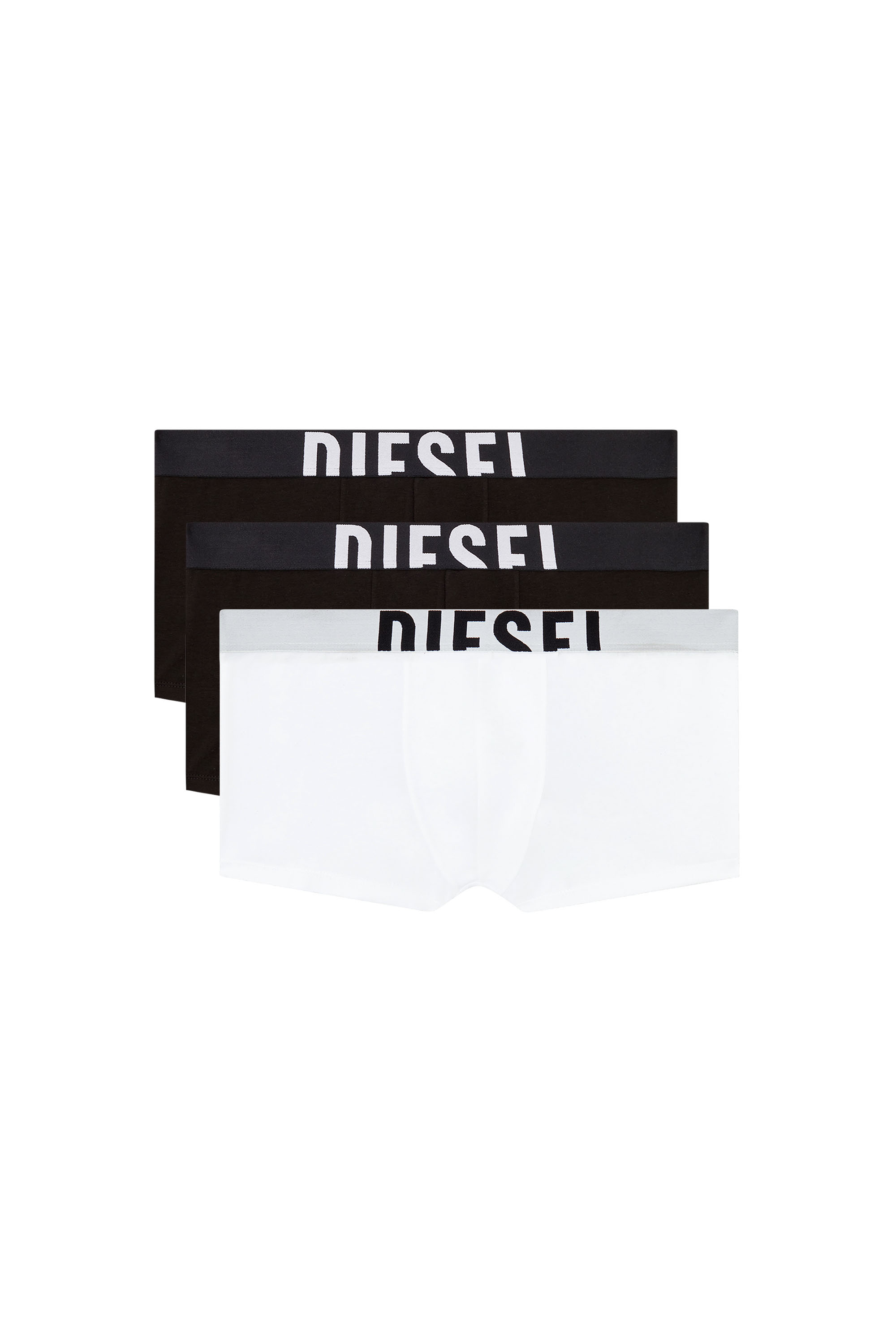 Diesel - DAMIEN-D-POP-3PACK-40, Male's Three-pack boxer briefs in stretch cotton in Black/White - 1