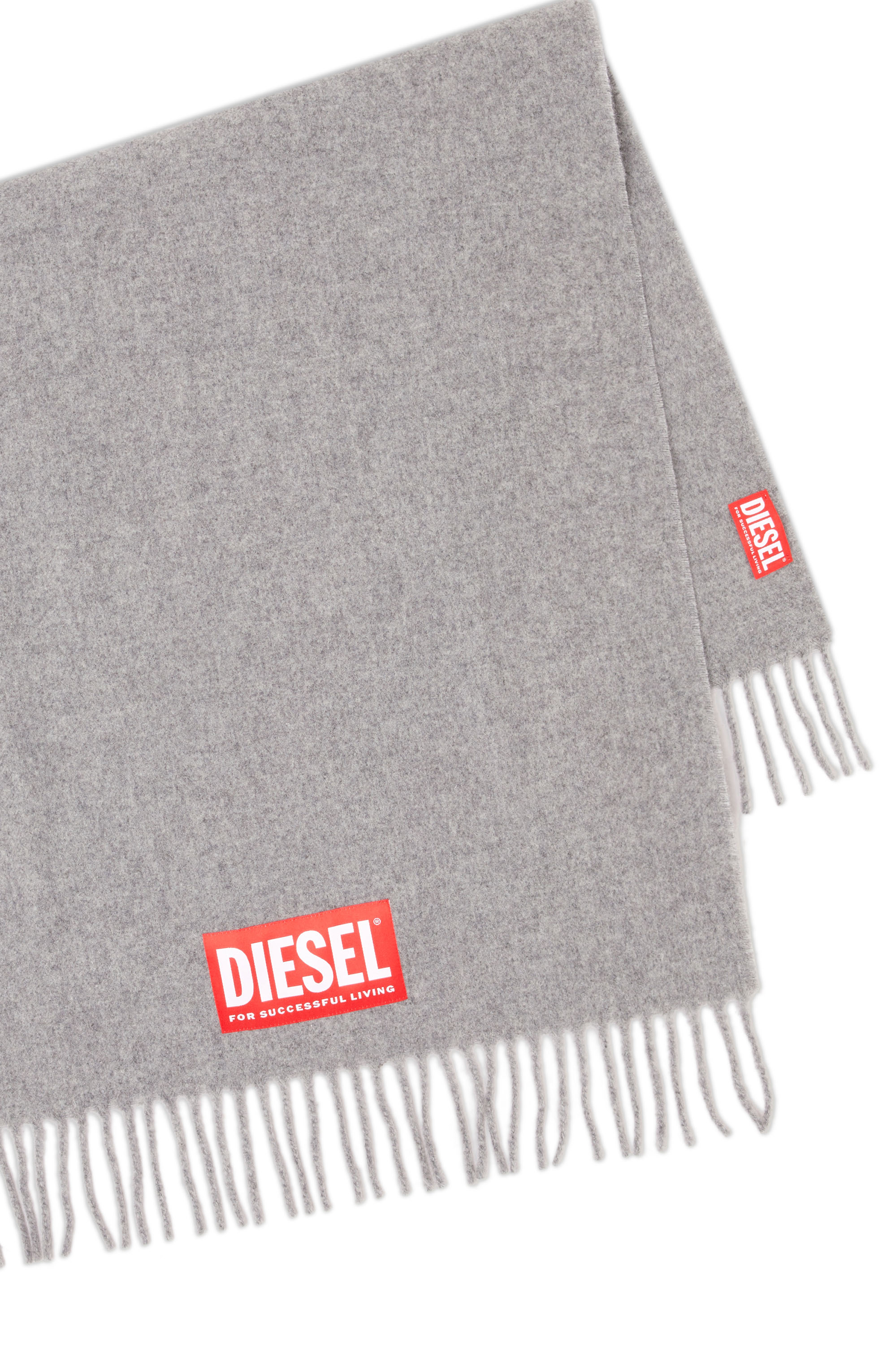 Diesel - S-IMON, Écharpe en laine mélangée Homme in Gris - 3