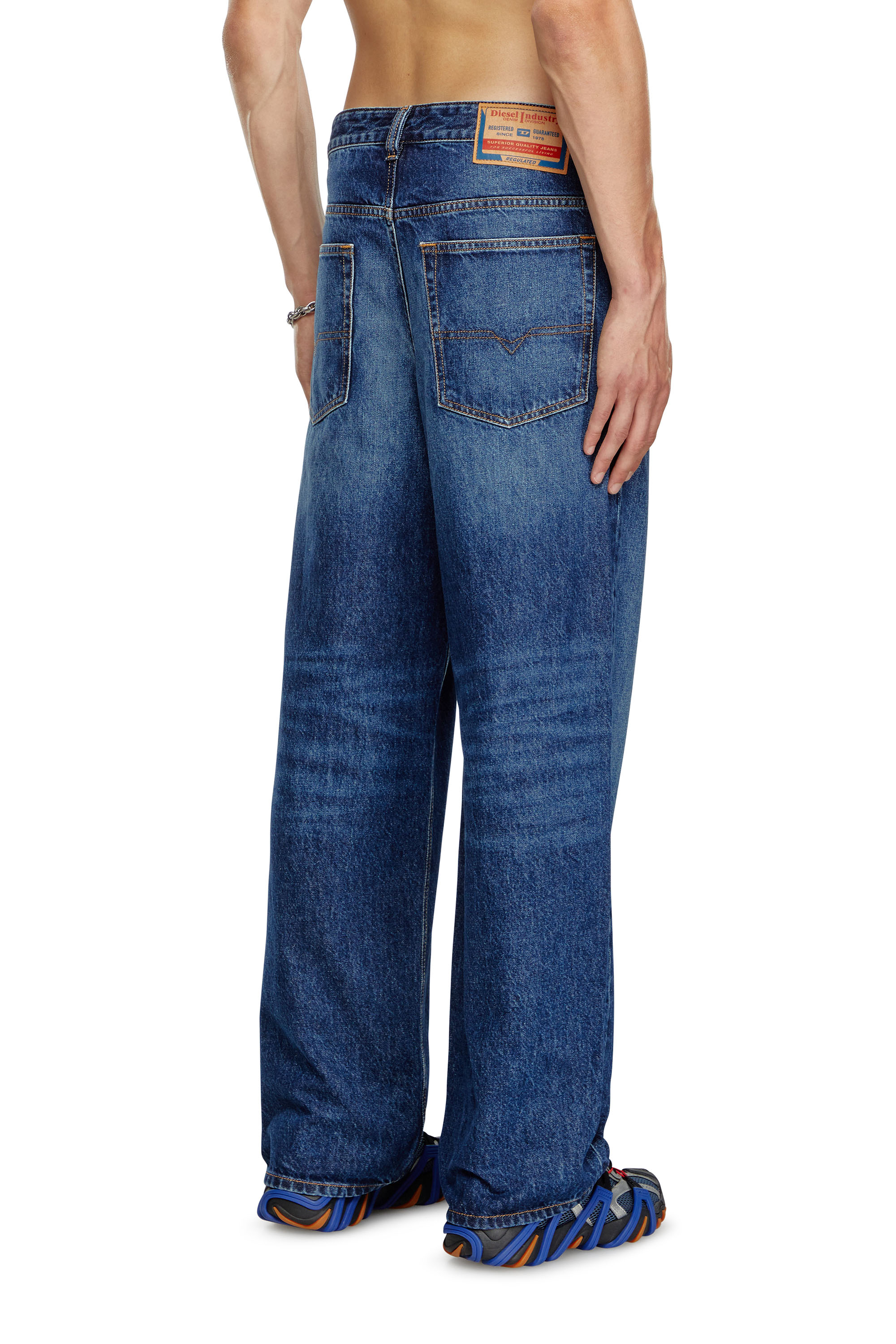 Diesel - Male Straight Jeans 2001 D-Macro 09I27, Medium Blue - Image 4