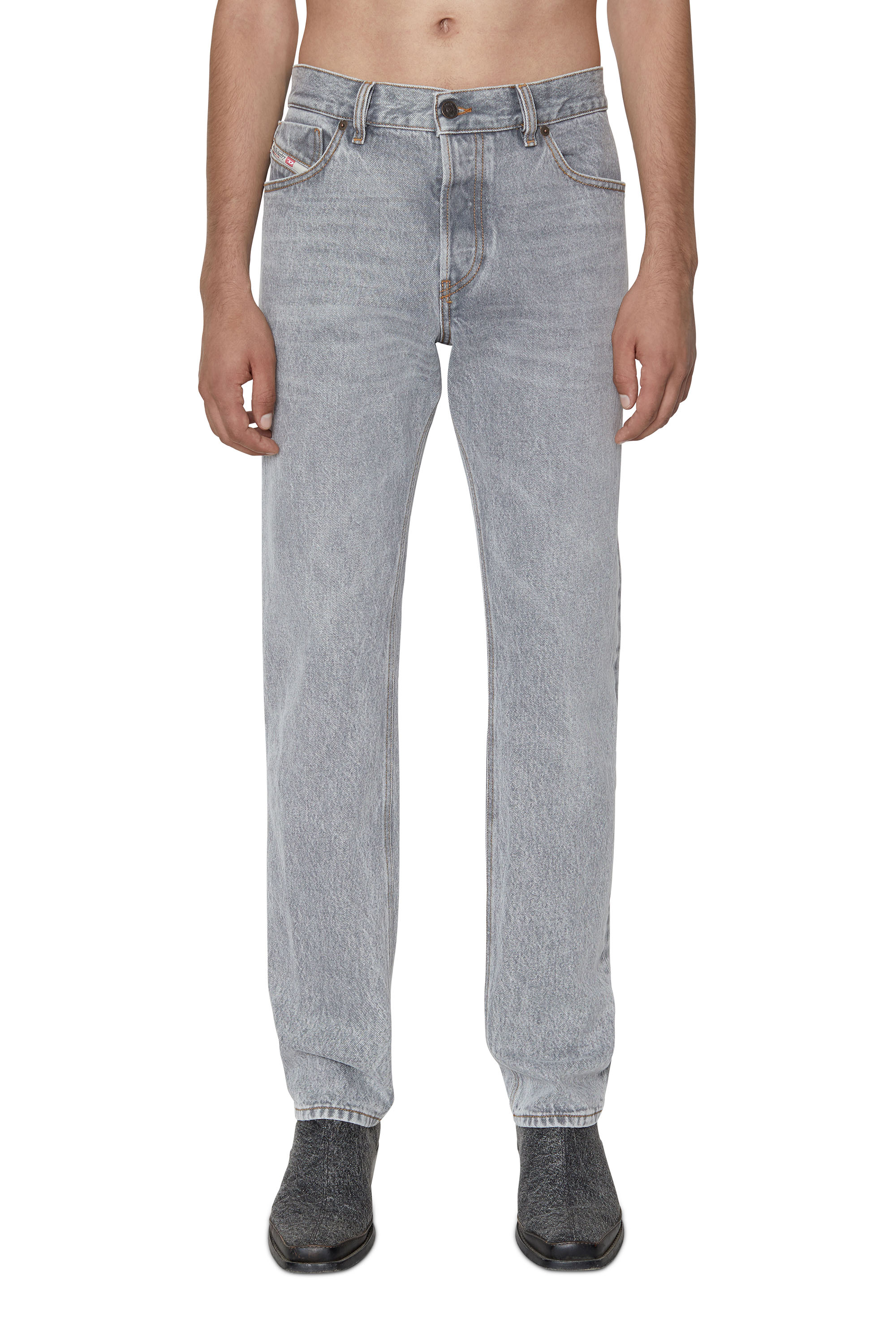 Diesel - 1995 D-Sark 007D4 Straight Jeans, Light Grey - Image 1