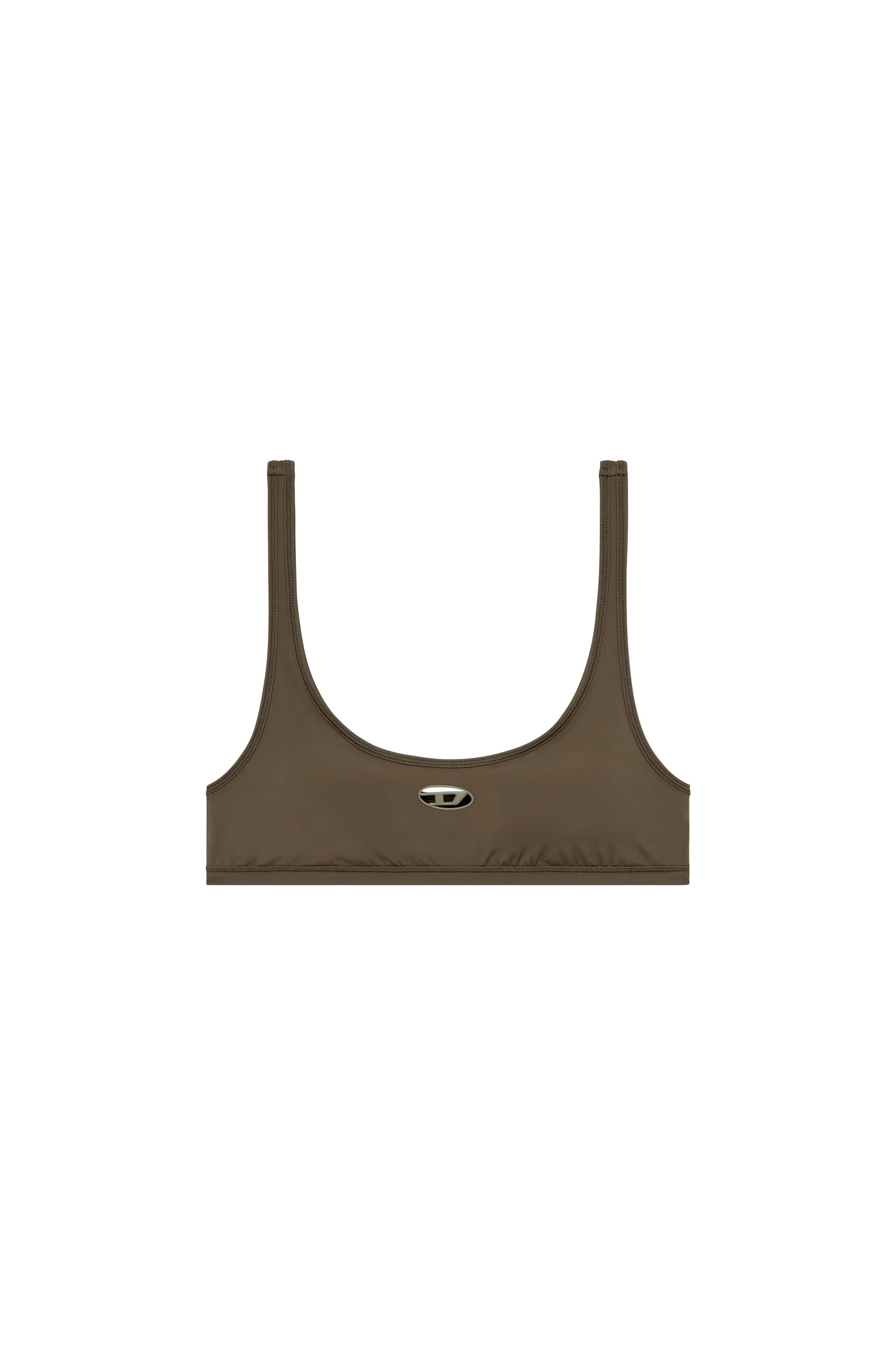 Diesel - CHELSEA-UTLT, Brassière de sport avec cut-out à logo Femme in Marron - 4