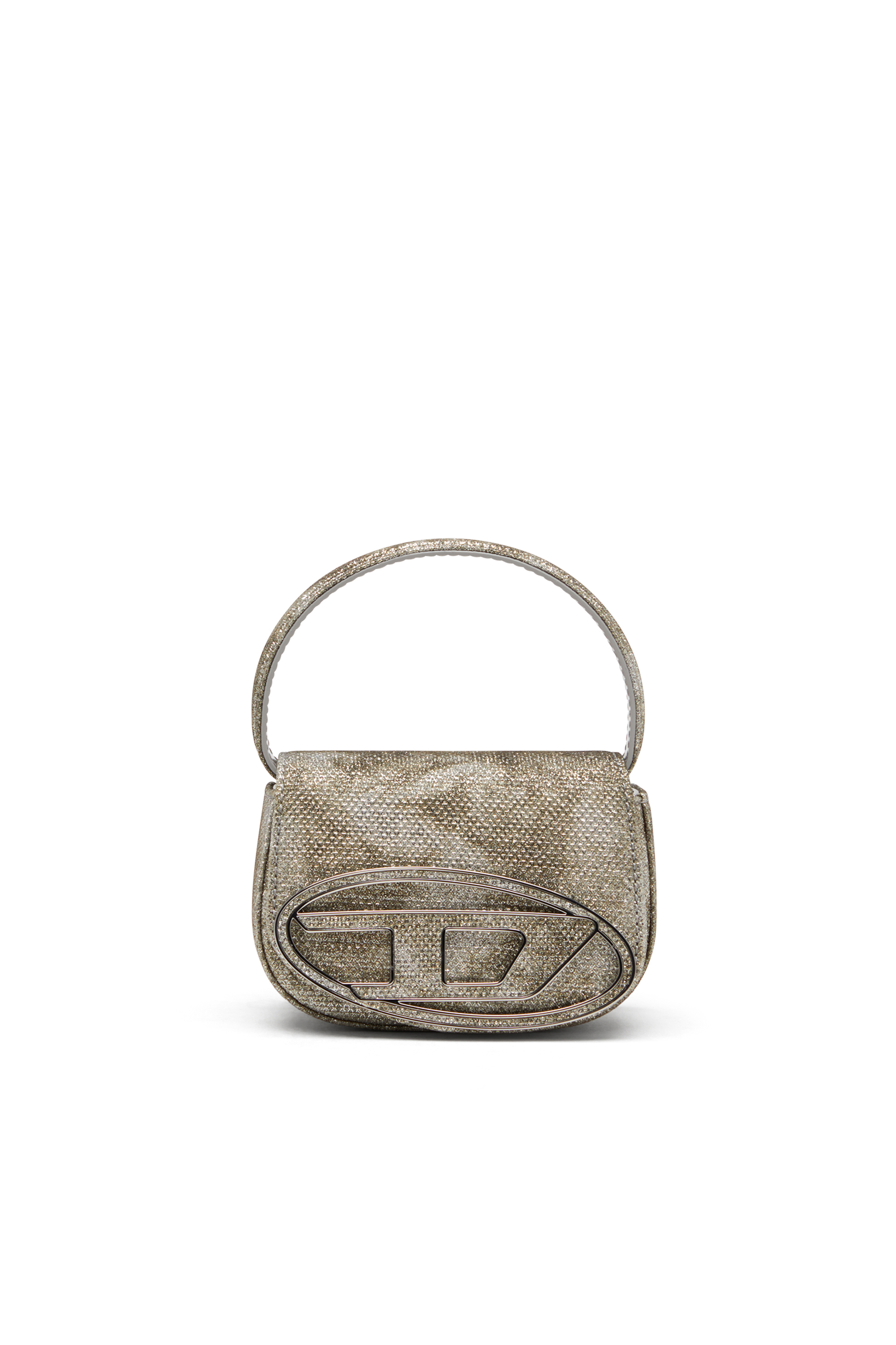 Diesel - 1DR XS, Mini sac emblématique en tissu brillant Femme in Vert - 1