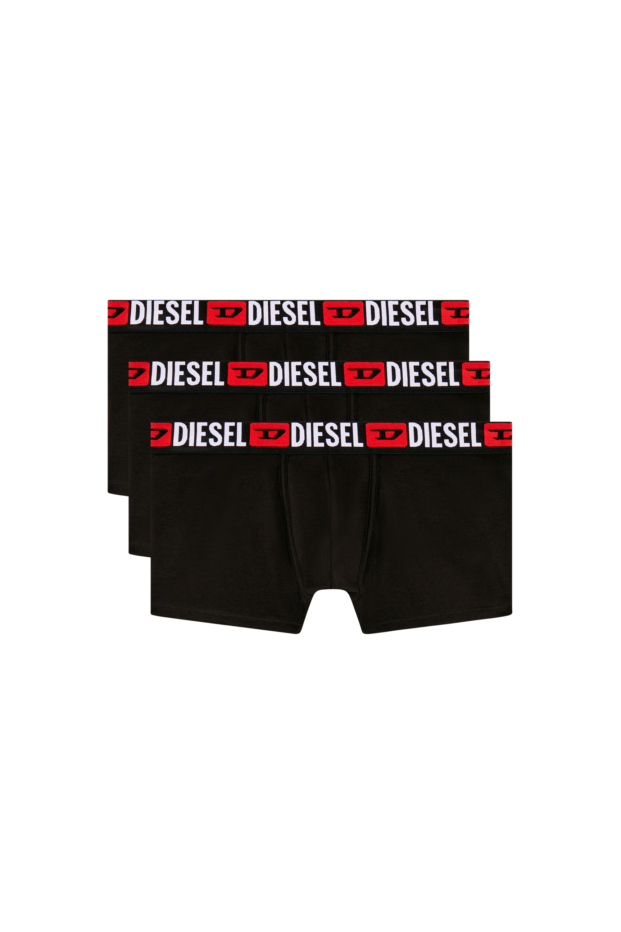 Diesel - UMBX-DAMIENTHREEPACK, Male's Three-pack of all-over logo waist boxers in Black - 1