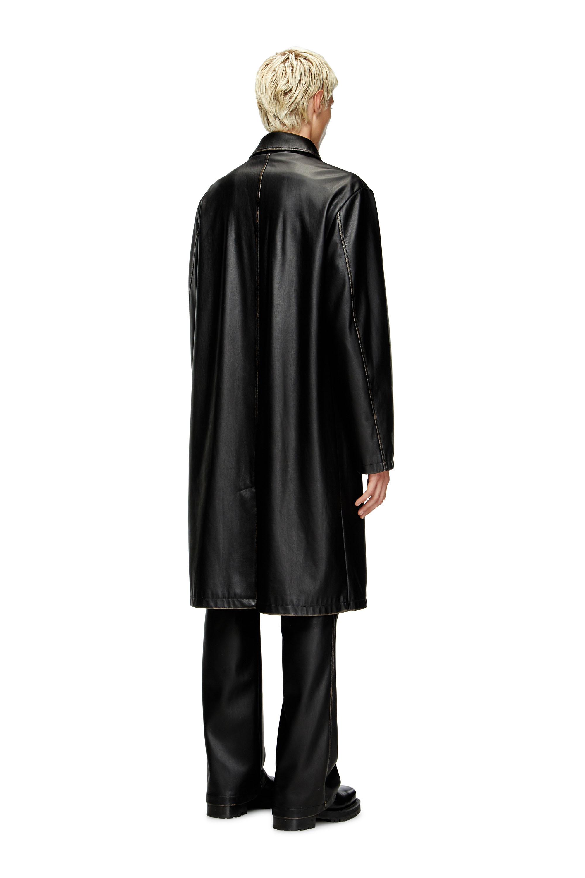 Diesel - J-RIVERS, Caban vieilli avec doublure en flanelle Homme in Noir - 3