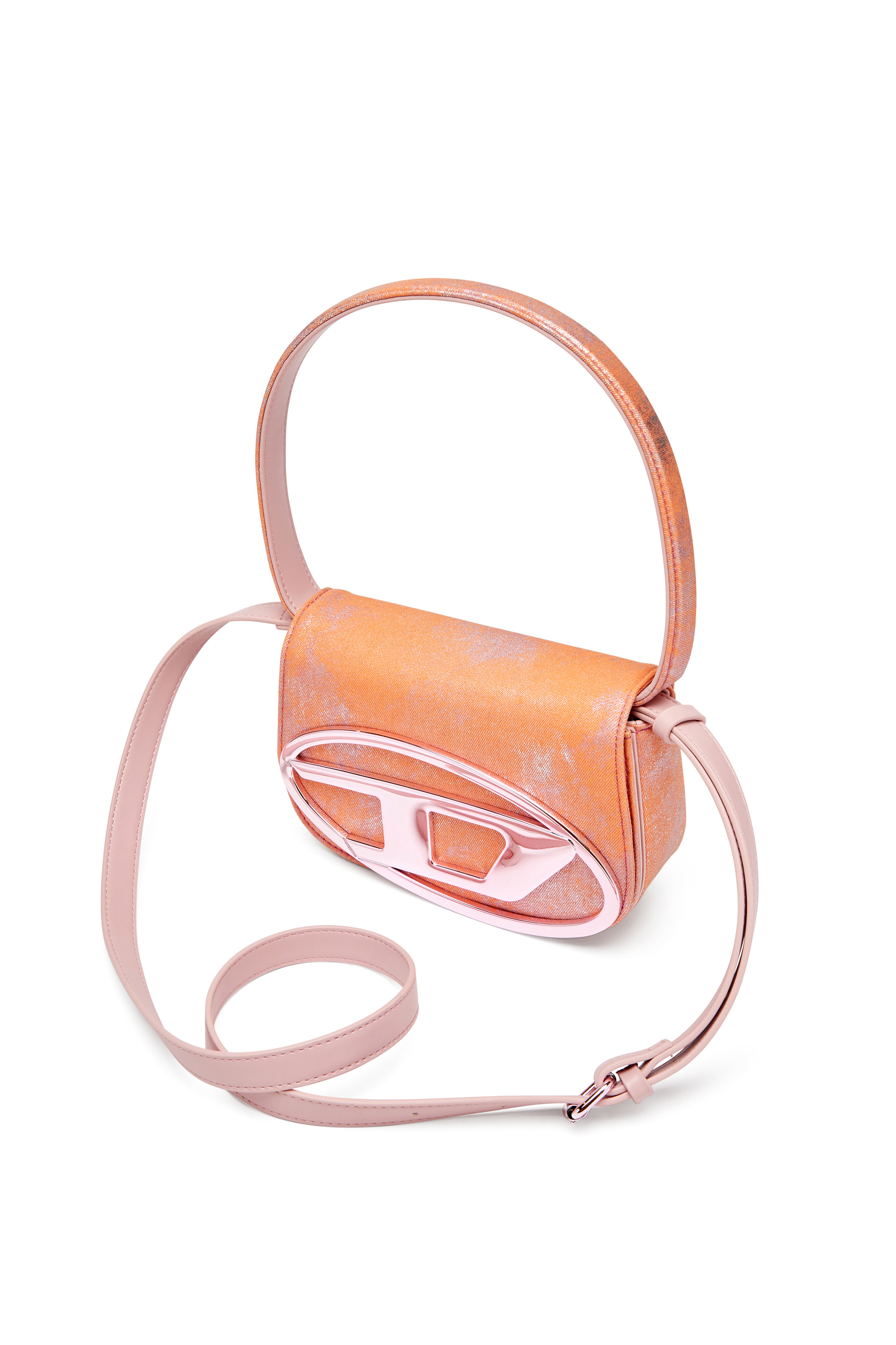 Diesel - 1DR, Female's 1DR-Iconic shoulder bag in pop colour denim in Pink - 5