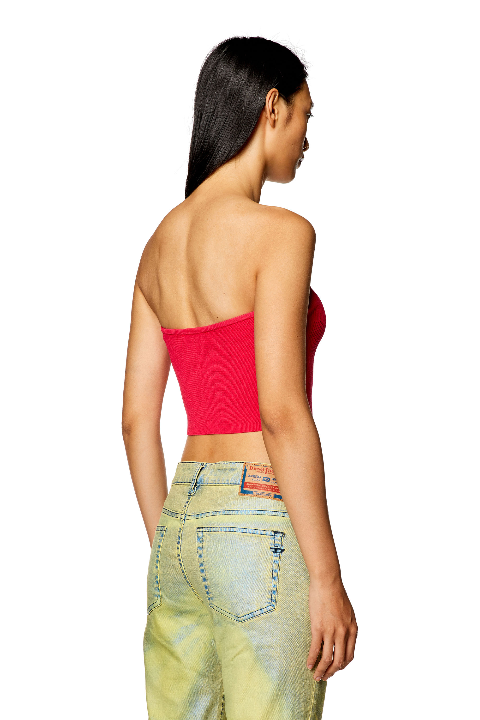 Women Neon Binding Detailed Denim Zip up Bra Top and Pants Set