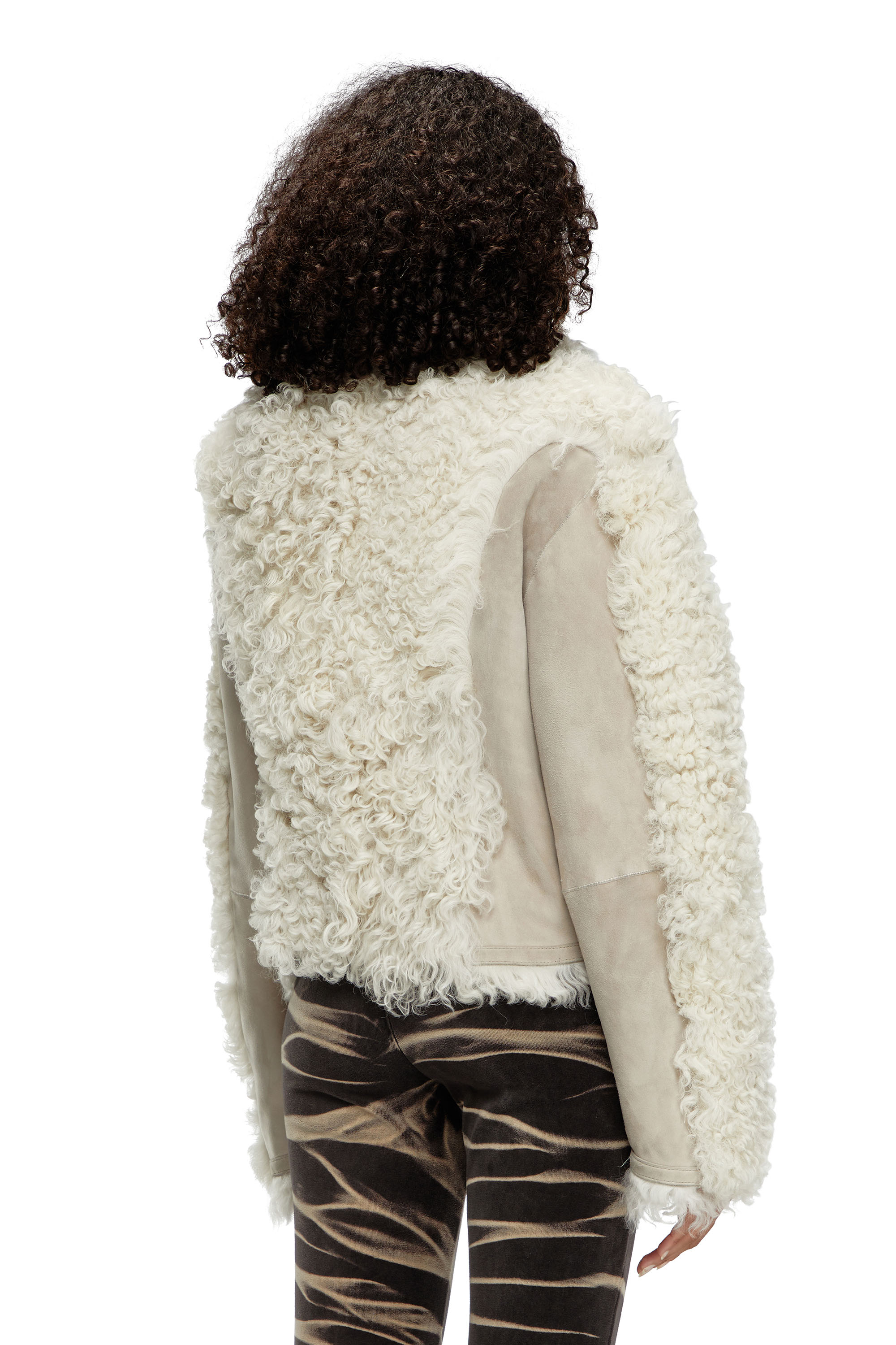 Diesel - L-AUREL, Female's Shearling jacket in White - 3