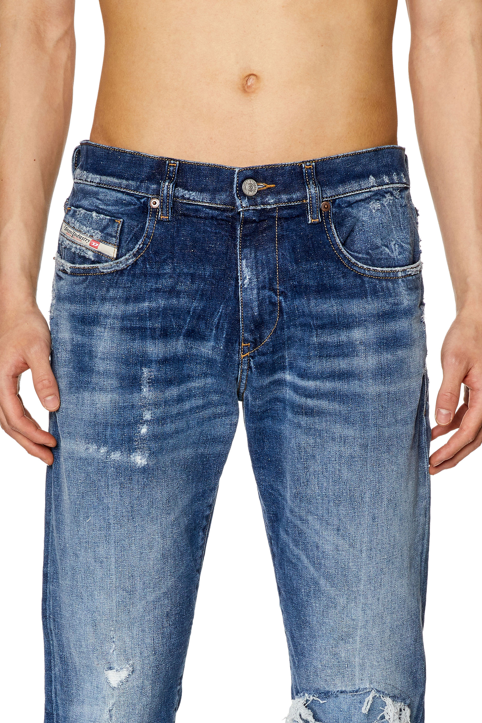 Diesel - Slim Jeans 2019 D-Strukt 09G15, Bleu moyen - Image 4