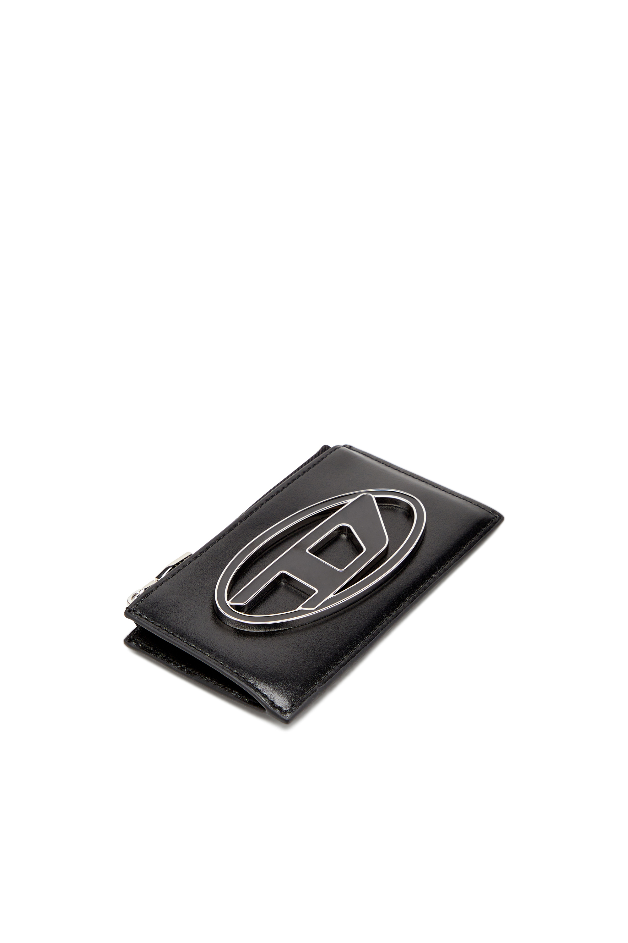 Diesel - 1DR CARD HOLDER III, Female's Flat card holder in nappa leather in Black - 4