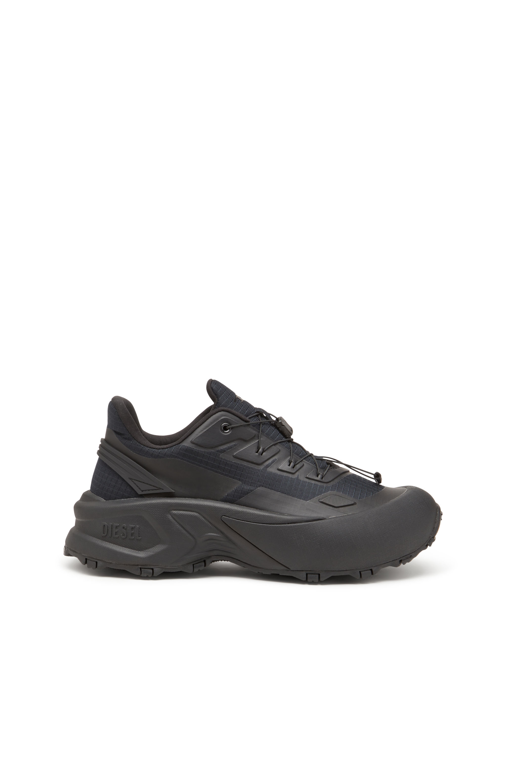 Diesel - D-CAGE RUNNER, Male's D-Cage Runner-Sneakers in TPU-trimmed ripstop in Black - 1