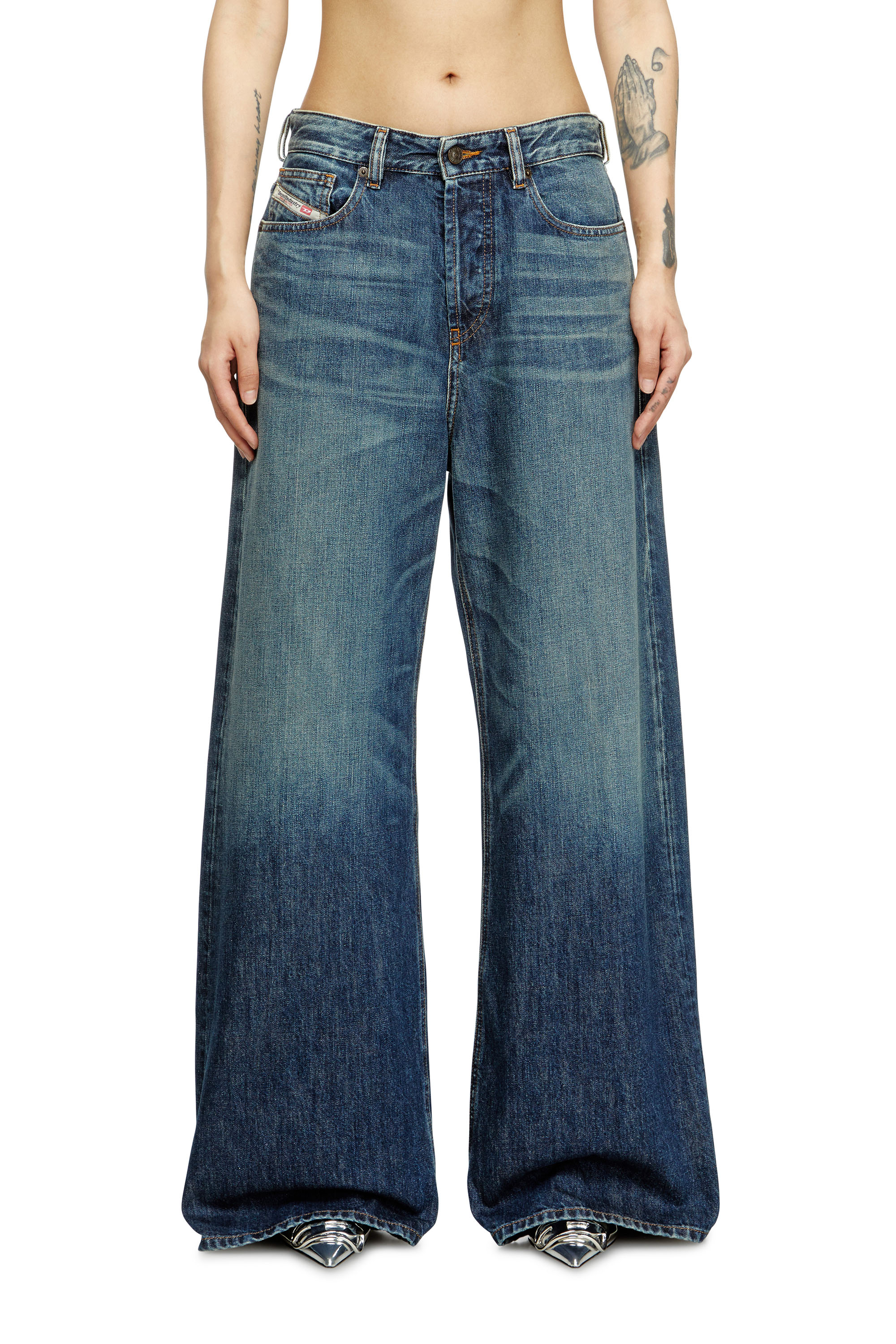 Diesel - Relaxed Jeans 1996 D-Sire 09H59 Femme, Bleu Foncé - Image 2