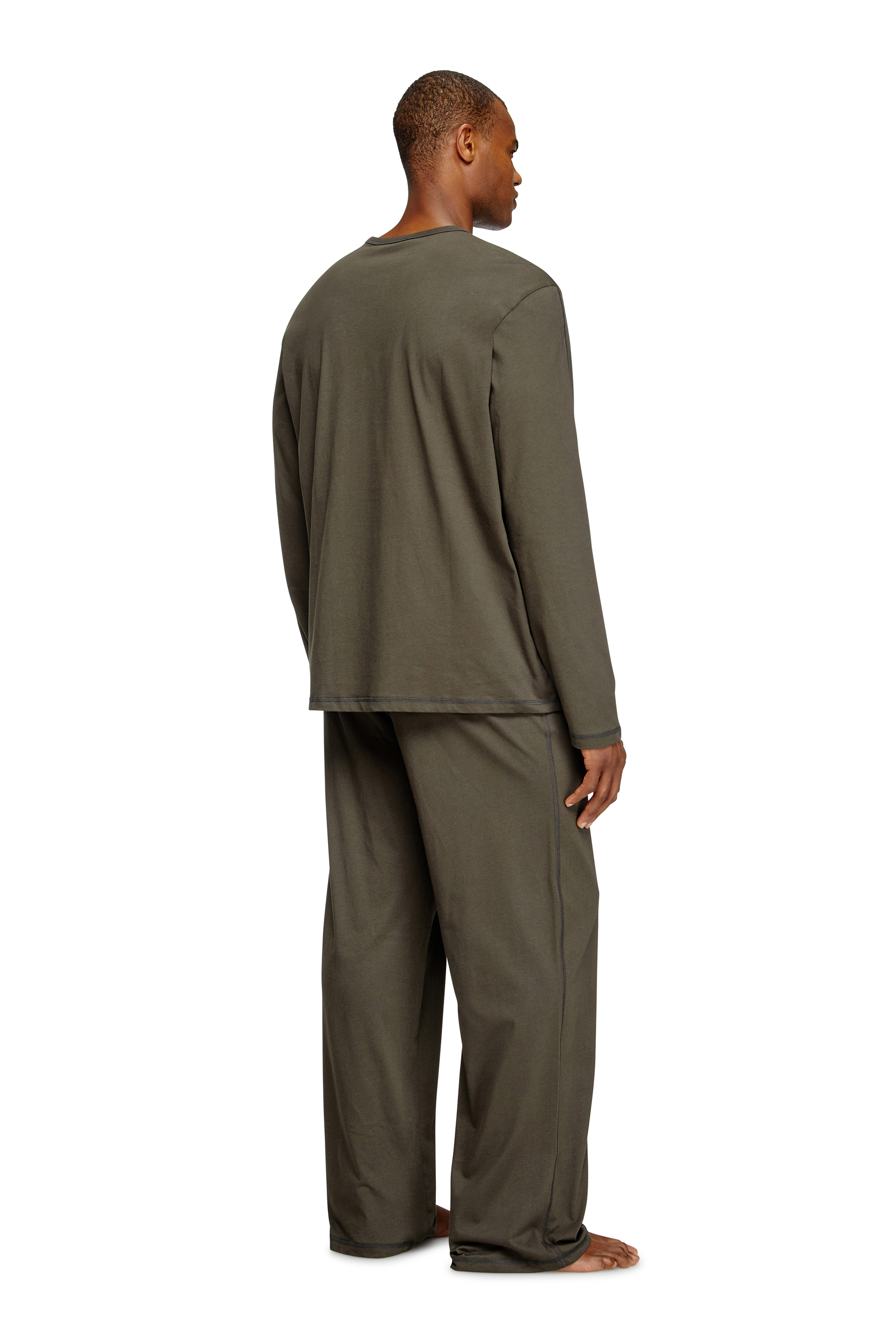 Diesel - SET-ADRIAN-UTLT, Male's Pajamas in cotton jersey in Brown - 2