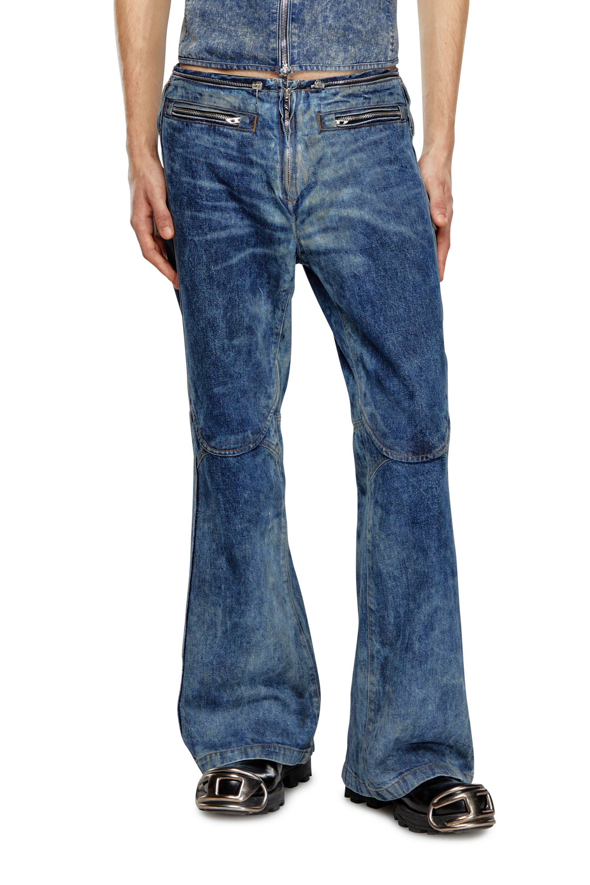 Diesel - Straight Jeans D-Gen 0PGAX, Bleu Foncé - Image 1