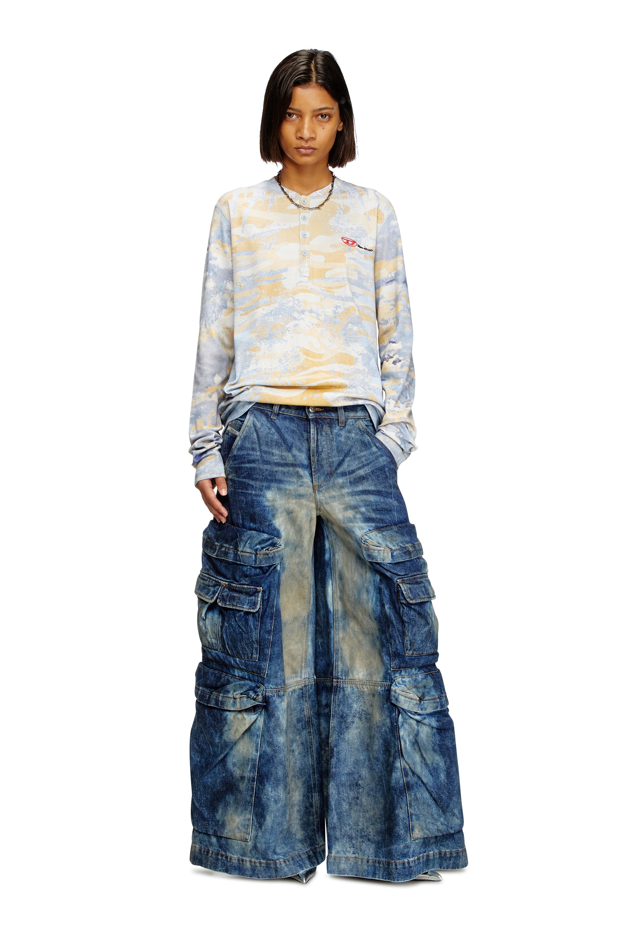 Diesel - Relaxed Jeans D-Giappo 0DBCW Mixte, Bleu Foncé - Image 7