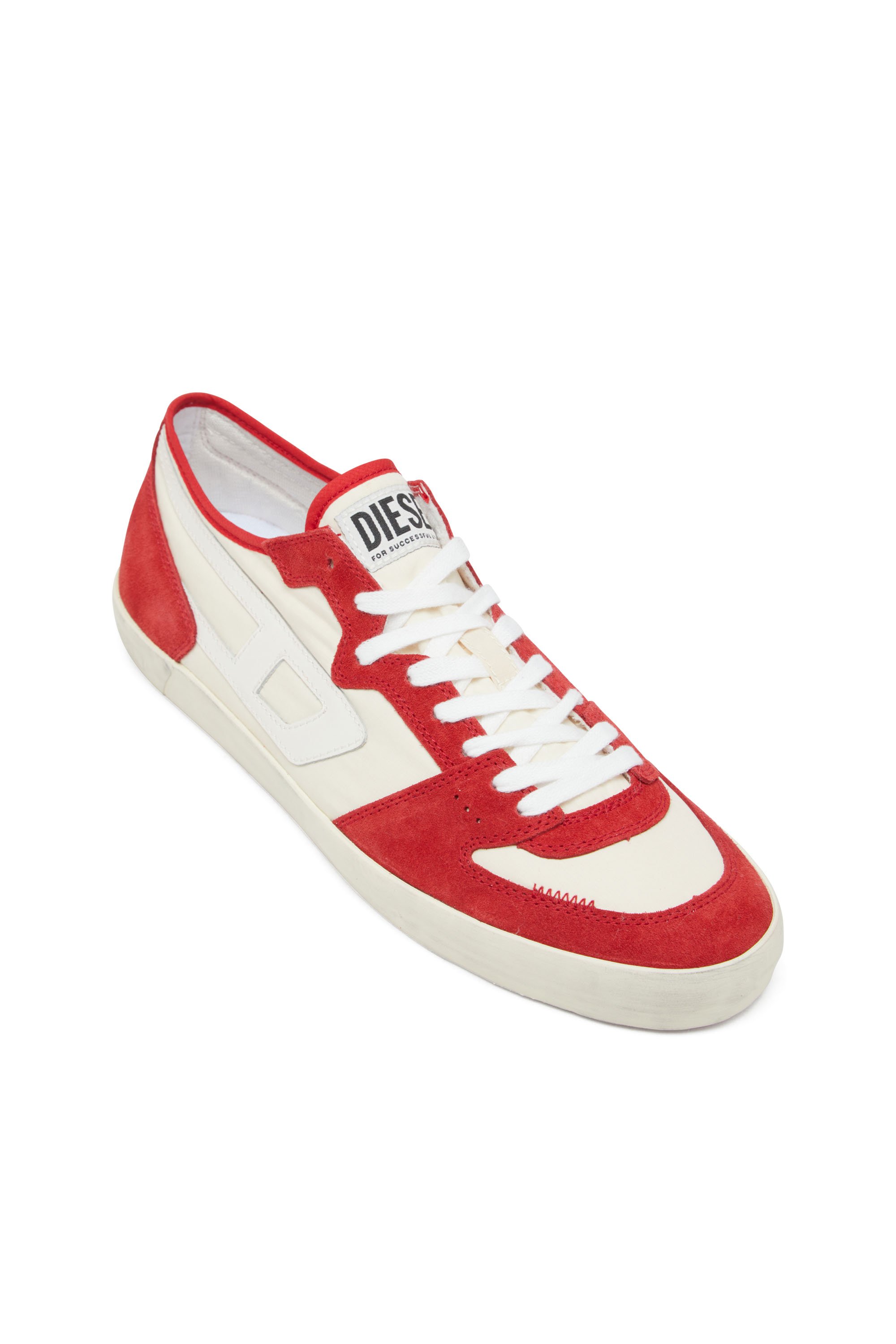 Diesel - S-LEROJI D-1 LOW, Sneakers en ripstop matelassé et cuir suédé Homme in Polychrome - 6