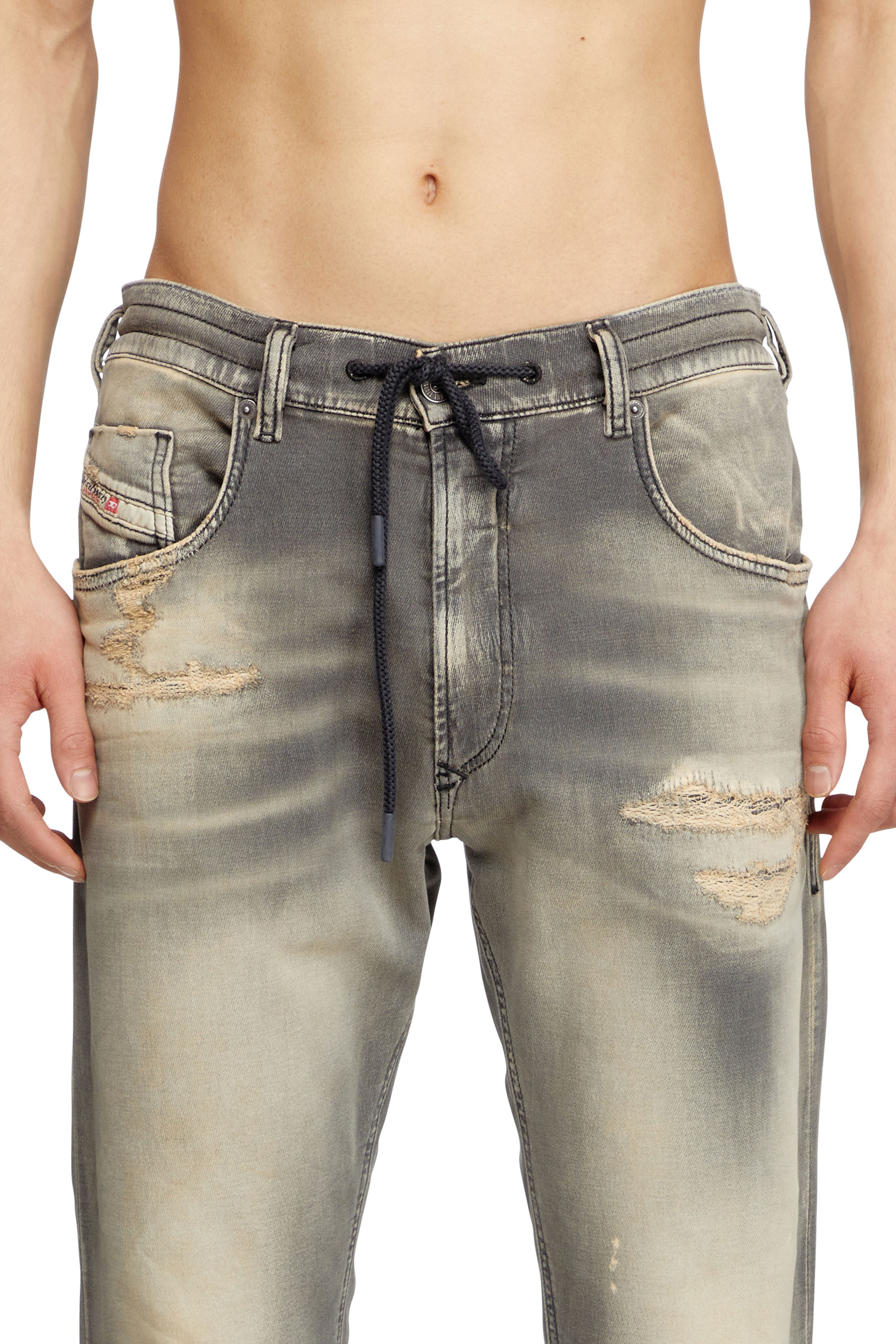 Diesel - Male's Regular 2030 D-Krooley Joggjeans® 068PF, Light Grey - 5