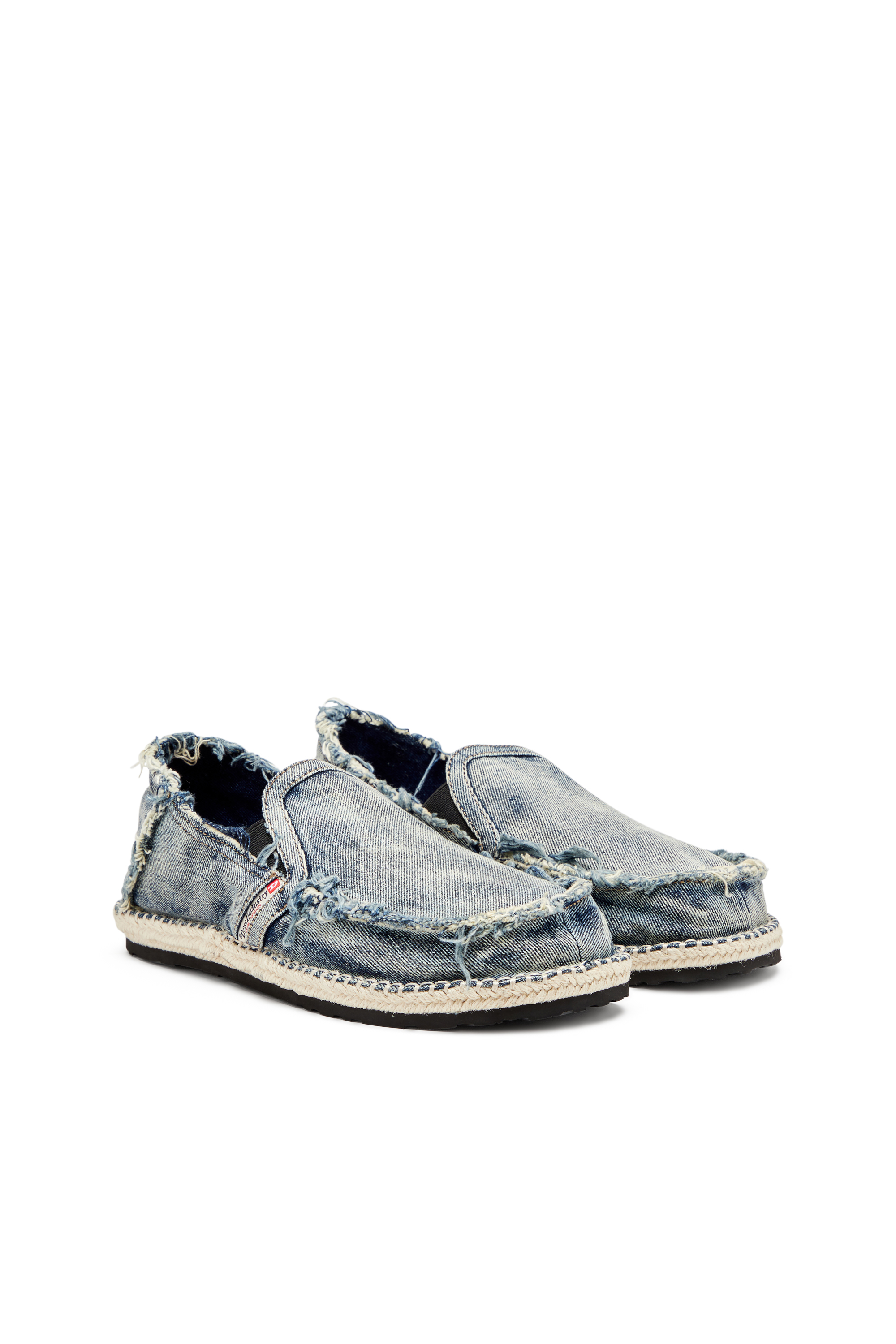 Diesel - D-LUKAS ESP, Male's D-Lukas-Espadrille loafers in distressed denim in Light Blue - 2