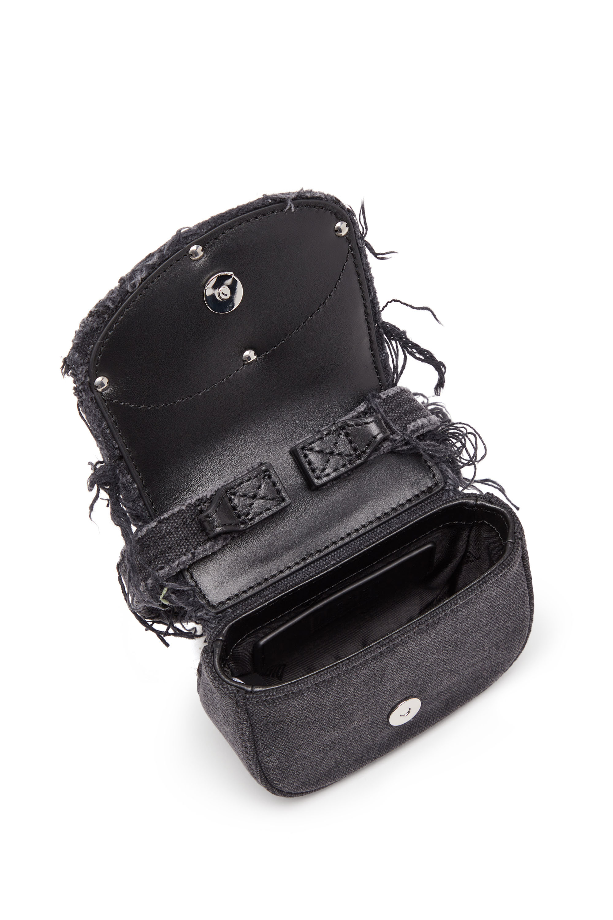 Diesel - 1DR XS, Female's 1DR XS-Iconic mini bag in canvas and leather in Black - 4