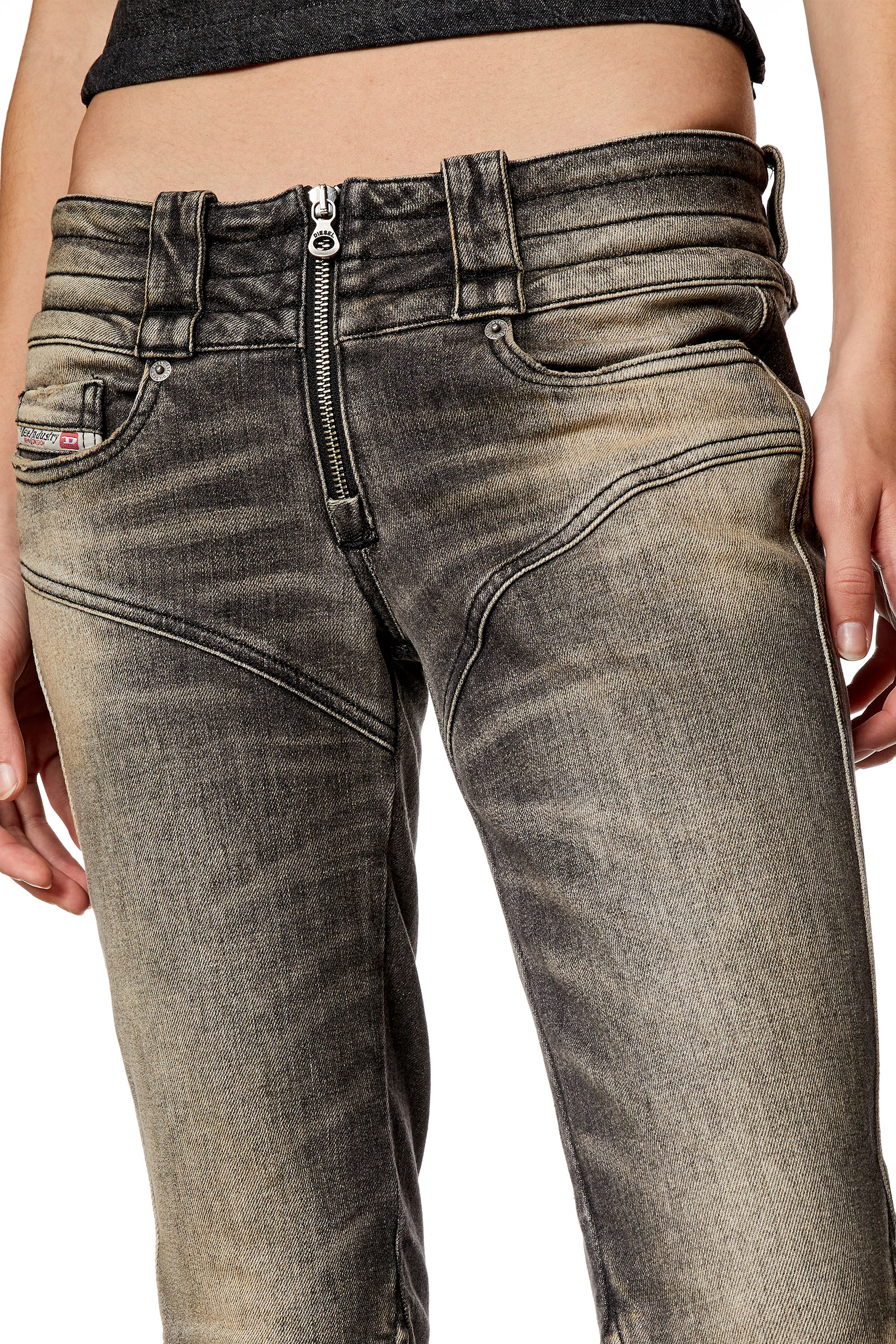Diesel - Bootcut and Flare Jeans Belthy 0JGAL, Black/Dark Grey - Image 5
