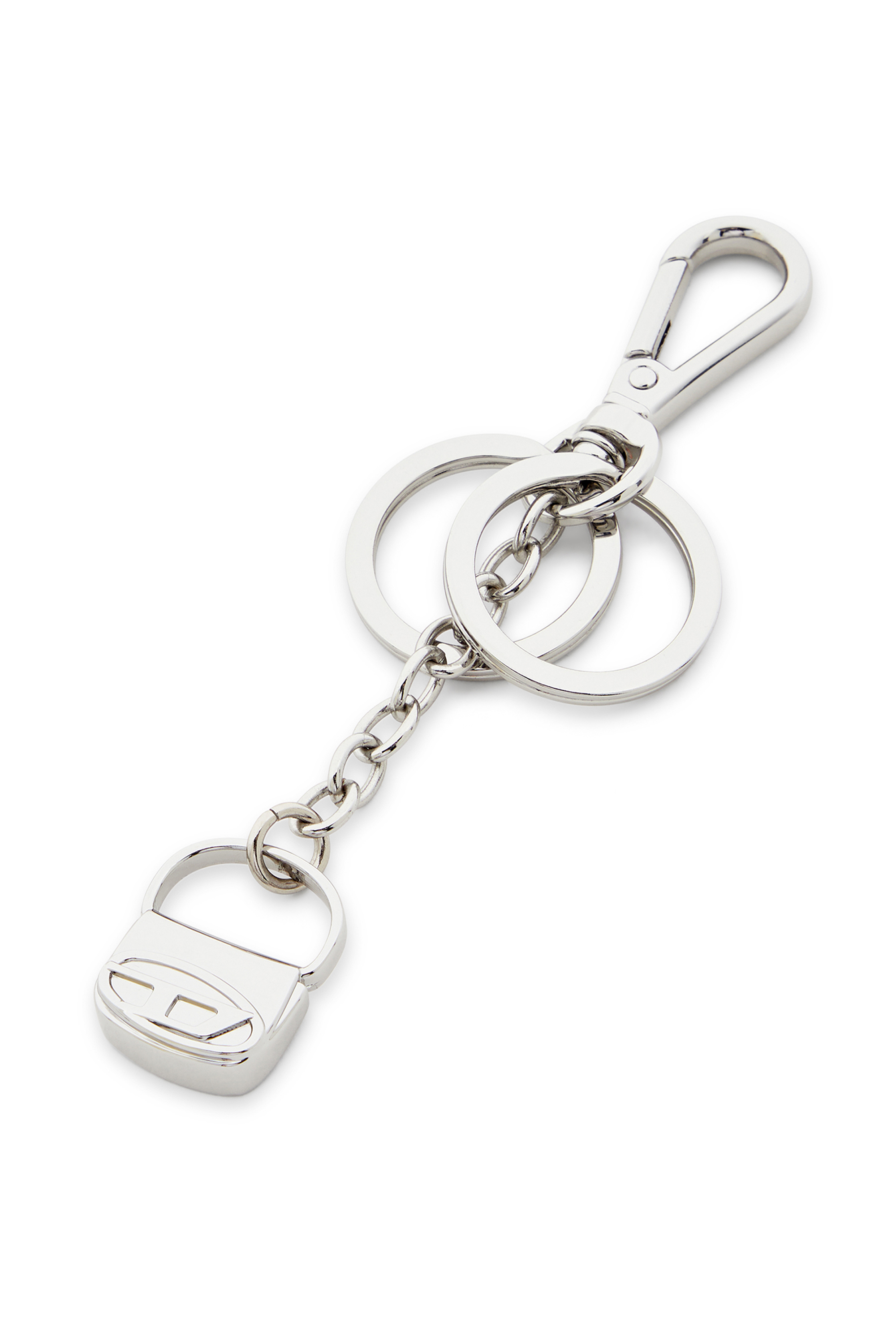 Diesel - 1DR-KEYRING CHARM, Female's Metal keyring with 1DR bag charm in Silver - 3