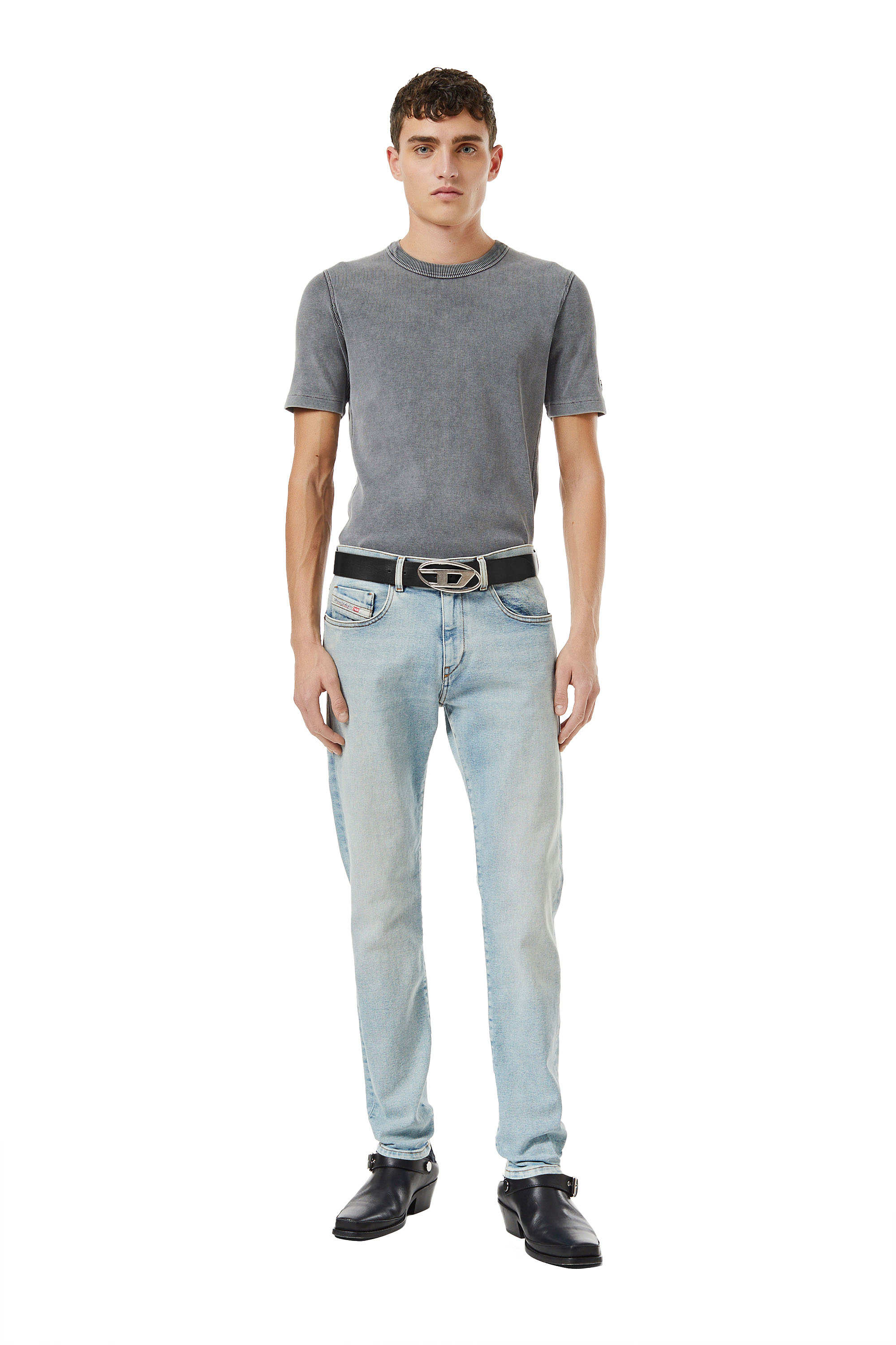 Diesel - Slim Jeans 2019 D-Strukt 09C08, Bleu Clair - Image 1