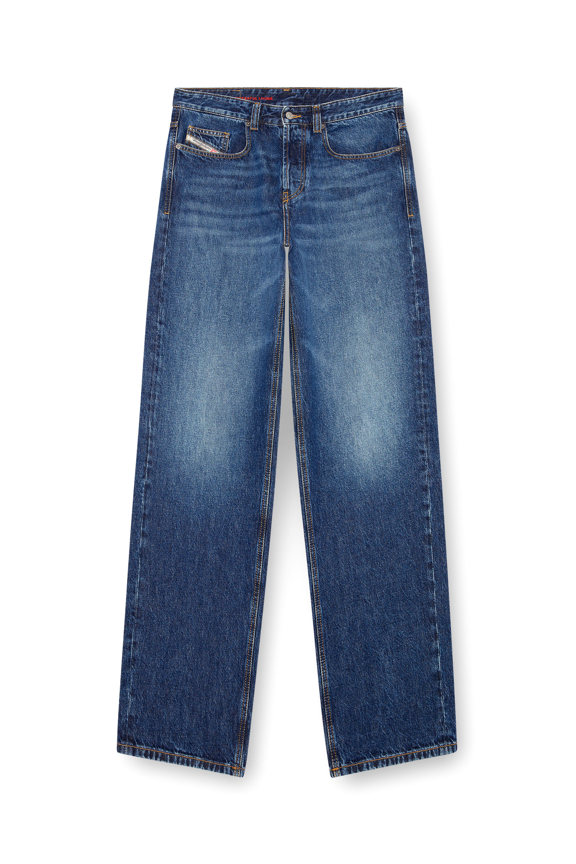 Diesel - Male Straight Jeans 2001 D-Macro 09I27, Medium Blue - Image 3