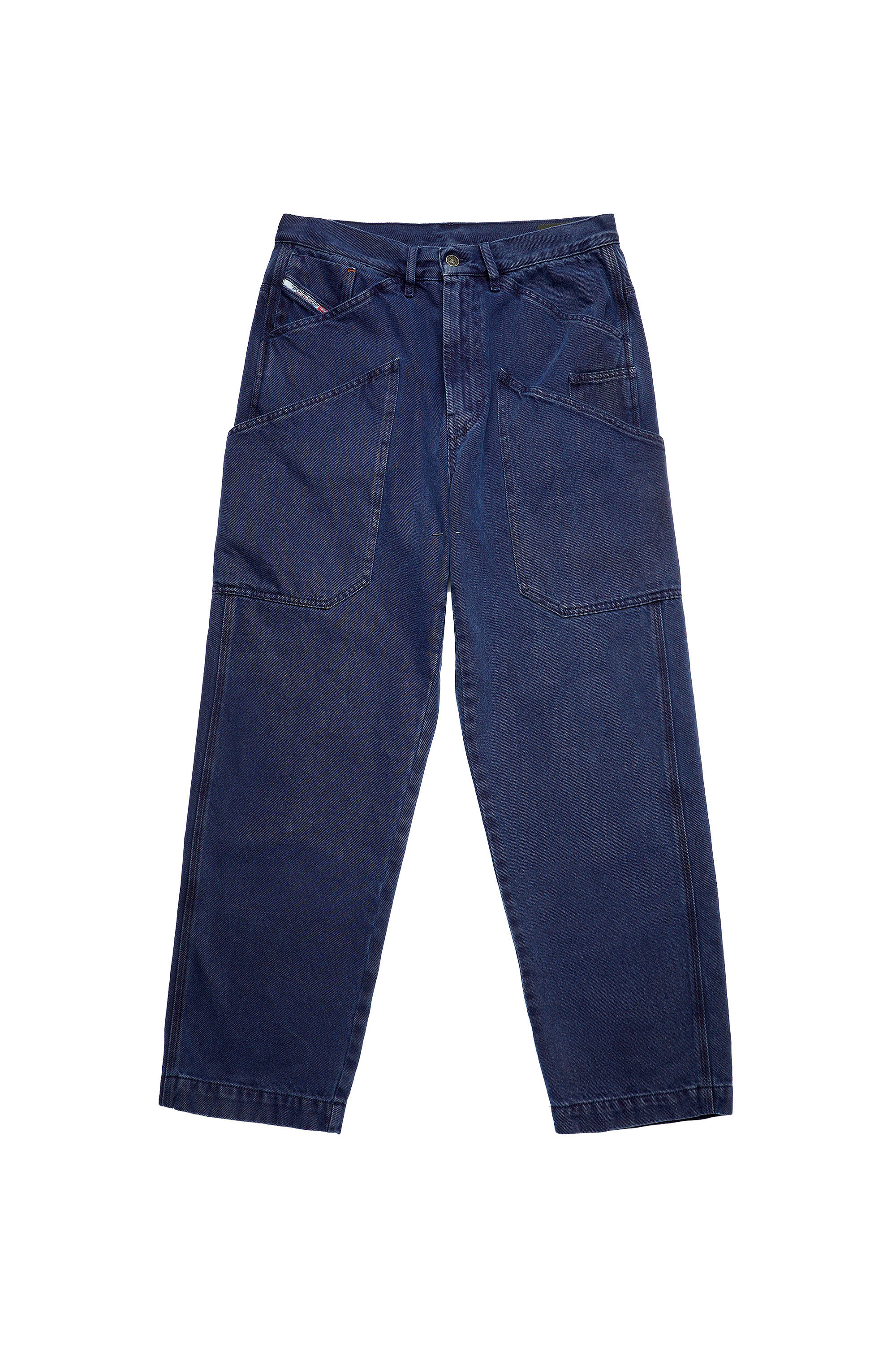 Diesel - D-Franky 0EEAX Straight Jeans, Medium Blue - Image 7