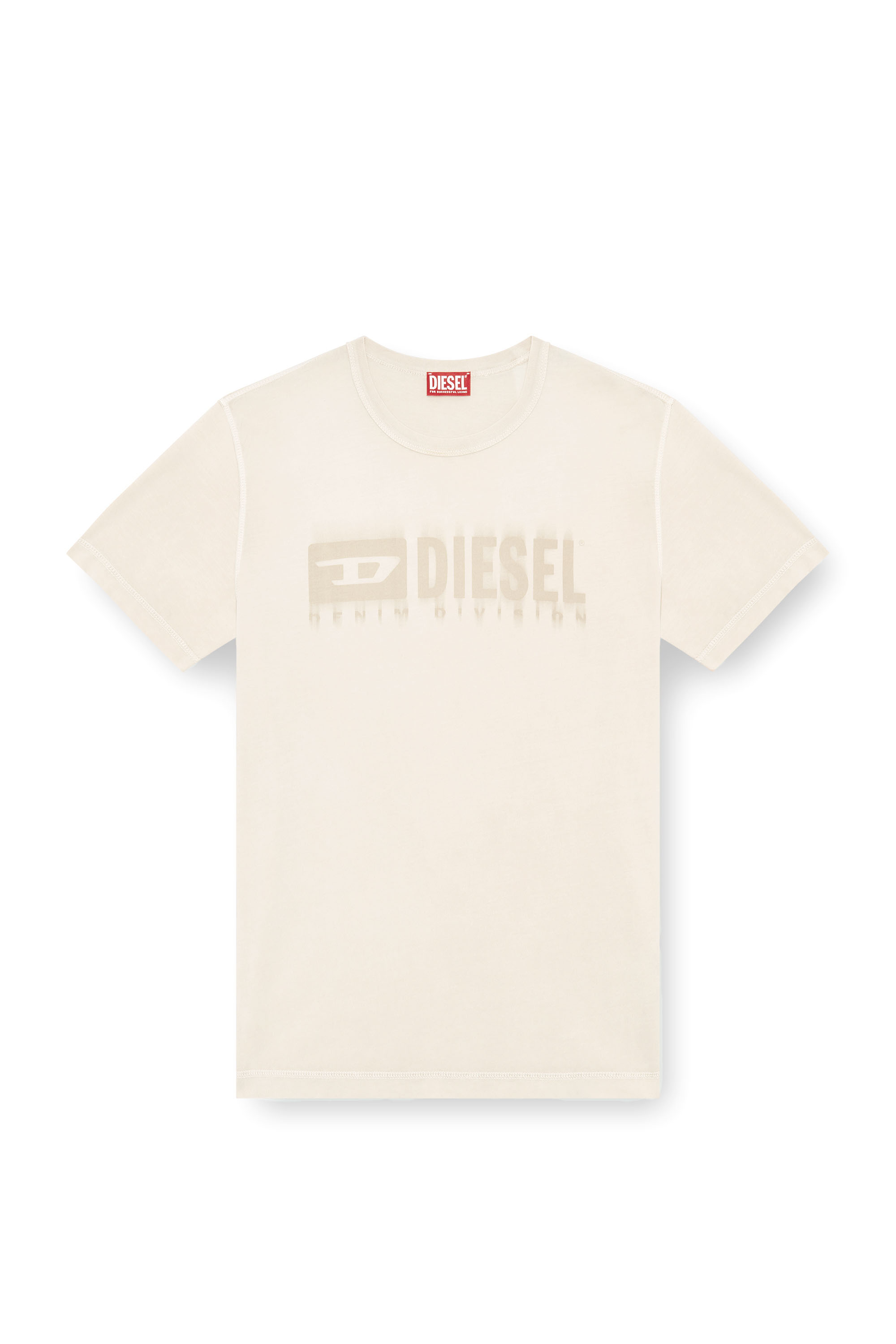 Diesel - T-ADJUST-K4, Male's T-shirt with sun-faded treatment in Beige - 4