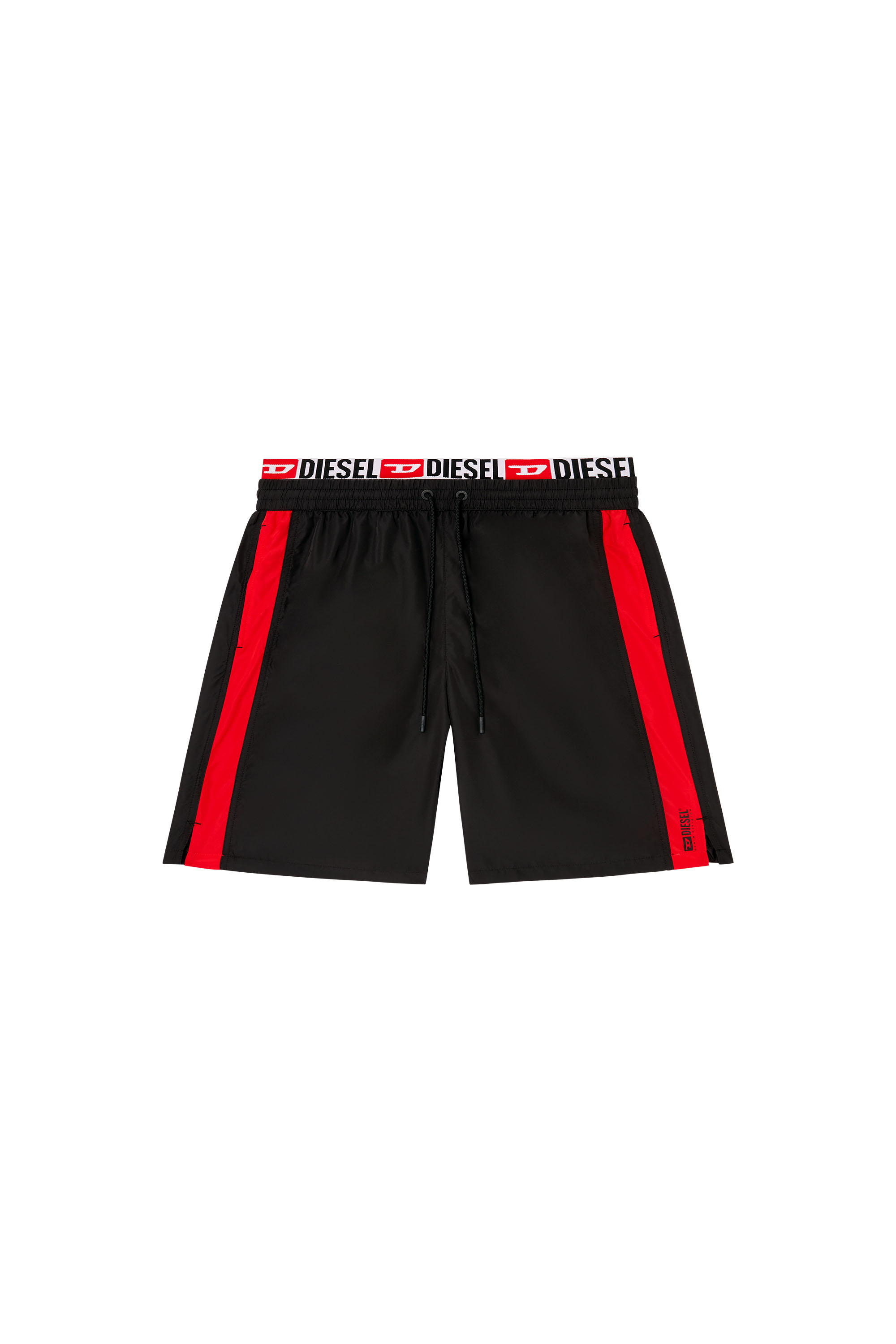 Diesel - DIEGO-53-D-CORE, Male's Board shorts with hybrid waist in Black/Red - 4