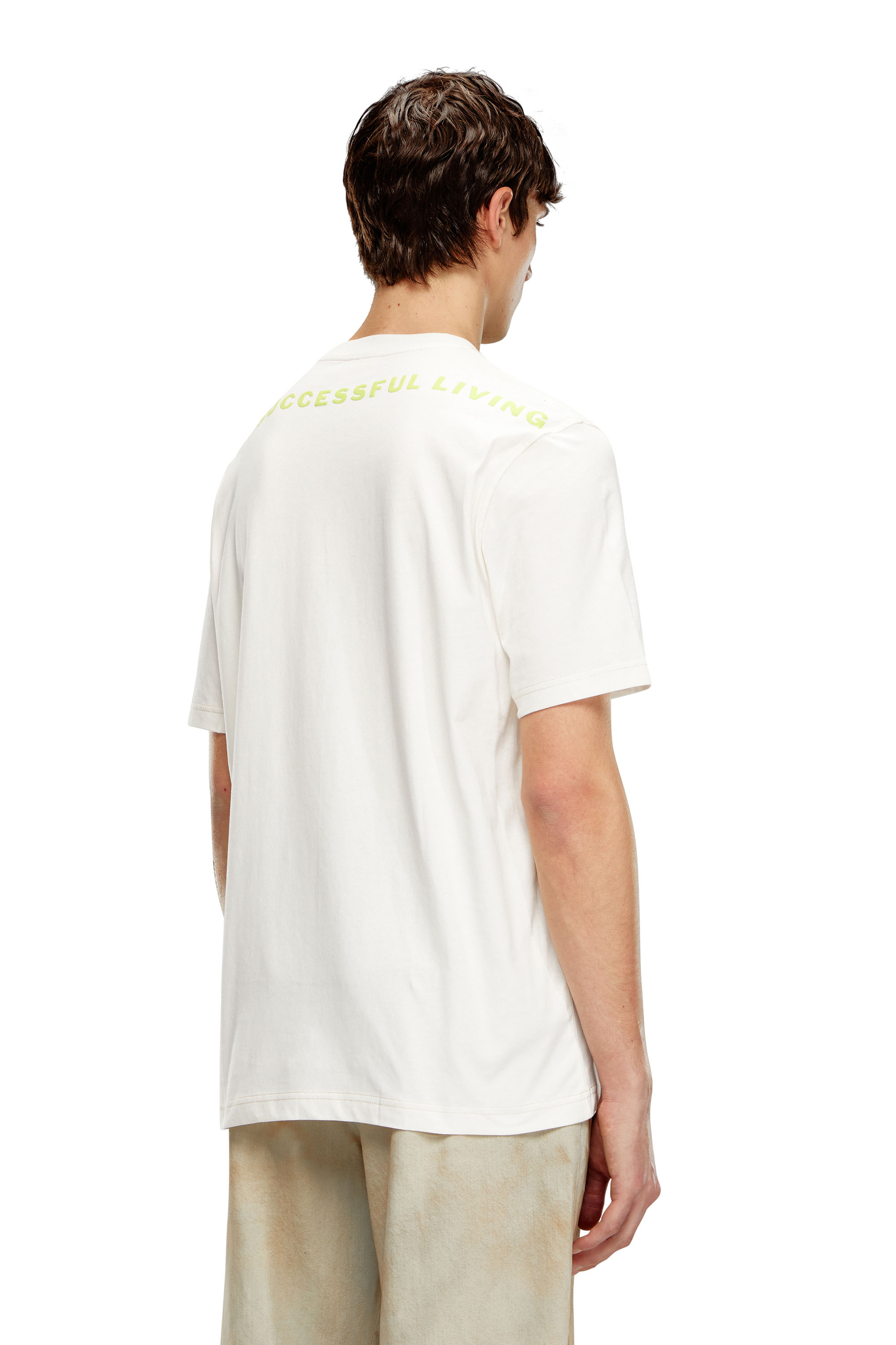 Diesel - T-JUST-N16, Homme T-shirt avec motif camouflage zébré in Blanc - Image 2
