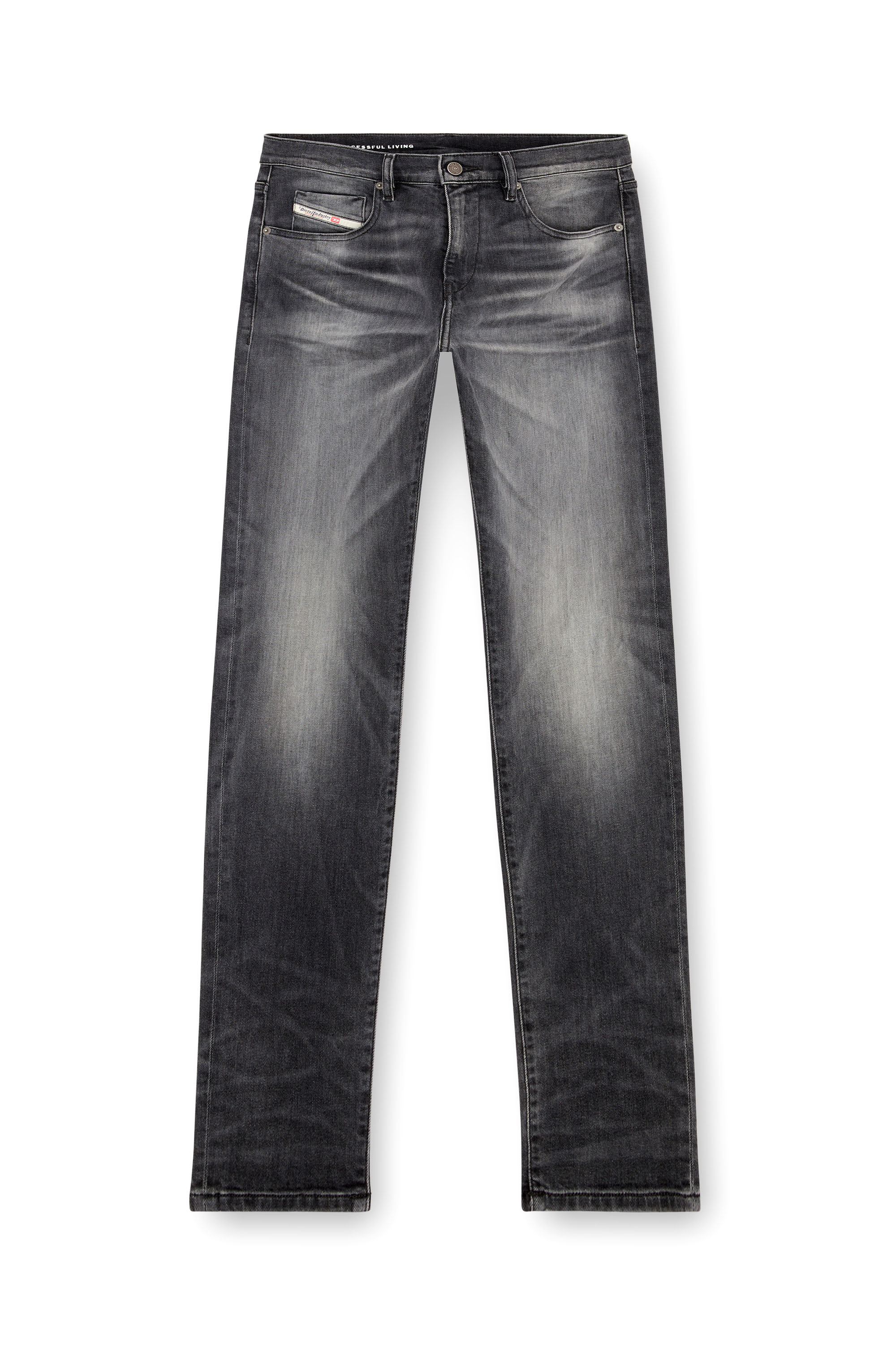Diesel - Male Slim Jeans 2019 D-Strukt 09J52, Black/Dark Grey - Image 3