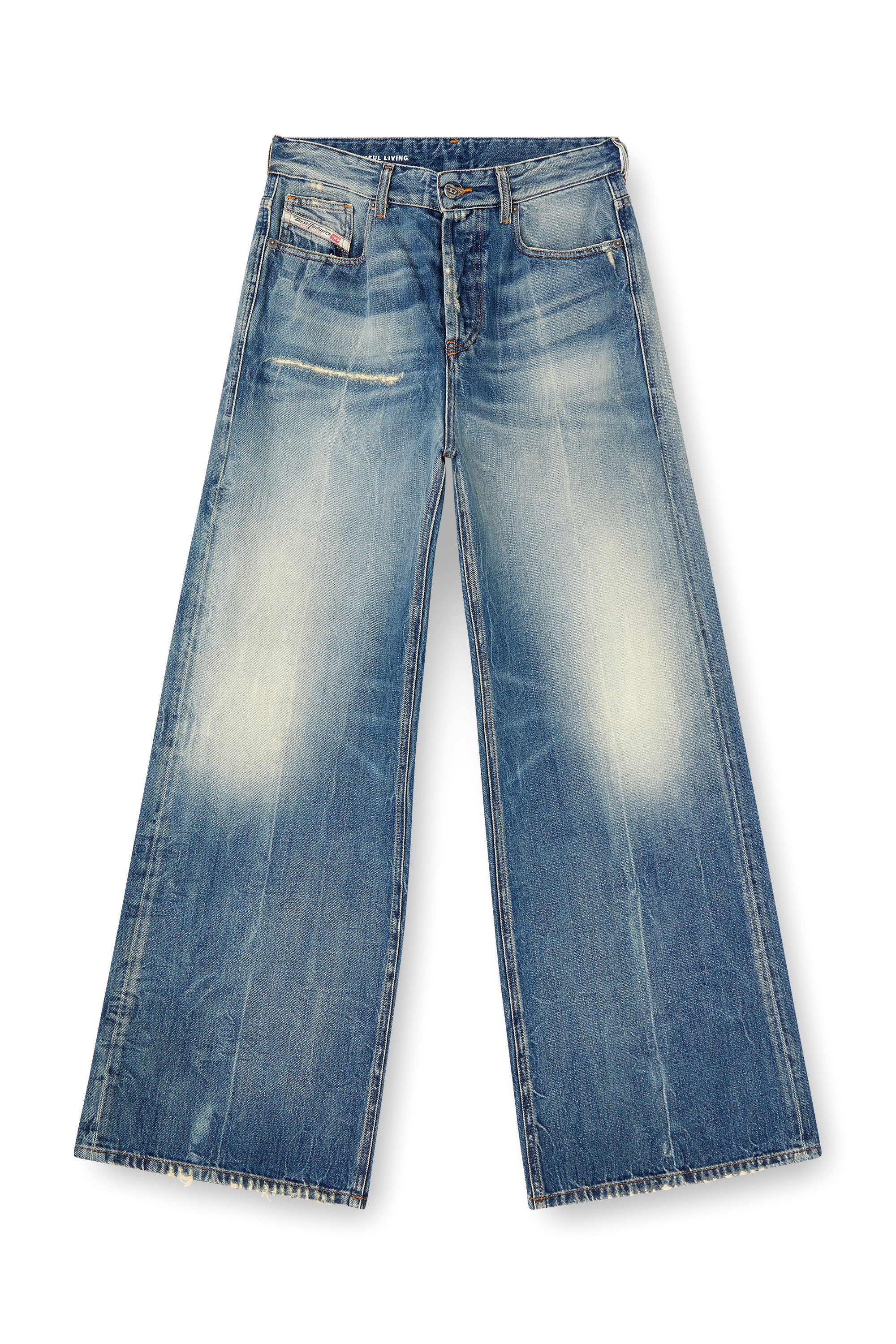 Diesel - Female's Relaxed Jeans 1996 D-Sire 09L47, Medium Blue - 3