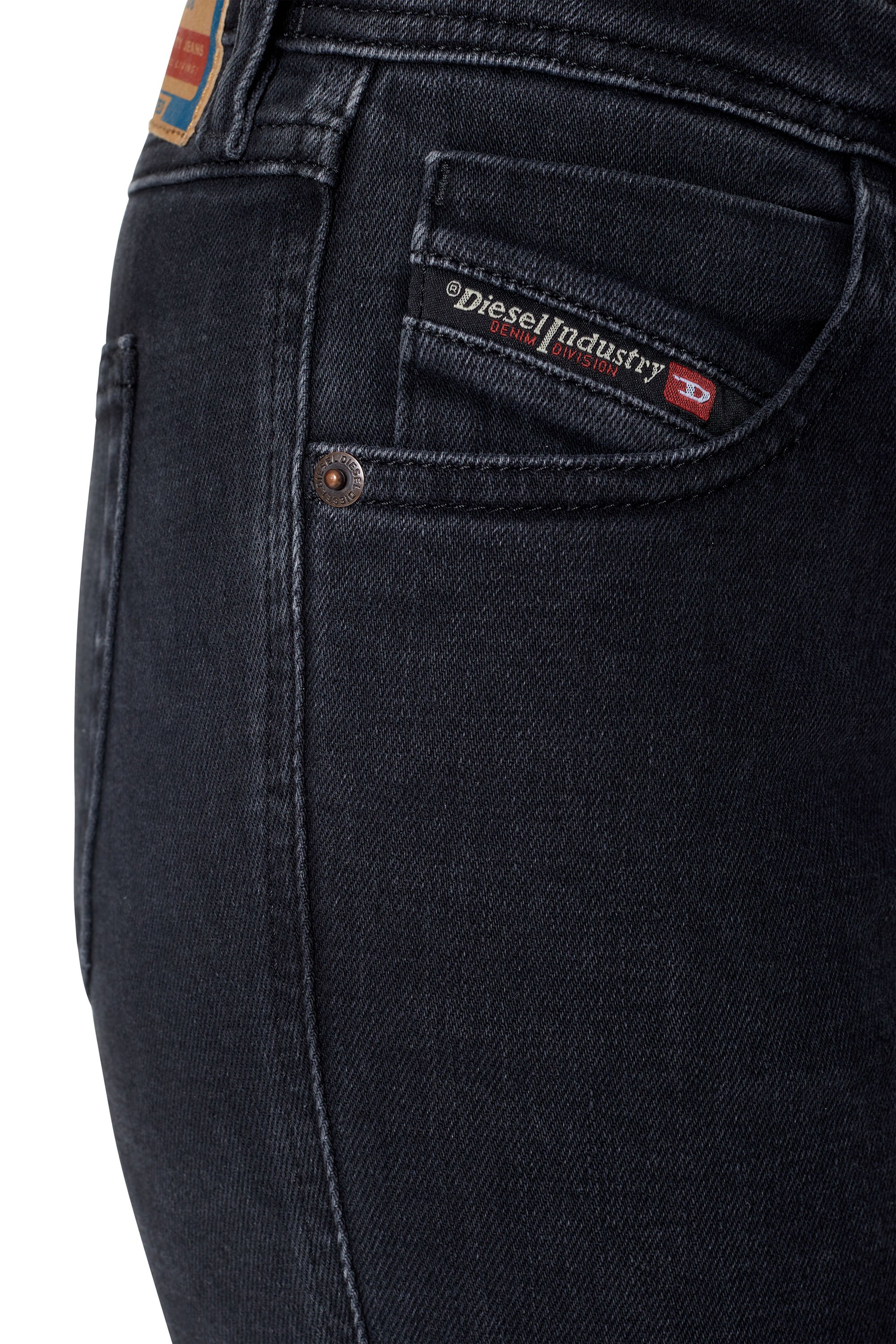 Diesel - 2015 BABHILA Z870G Skinny Jeans, Black/Dark Grey - Image 5